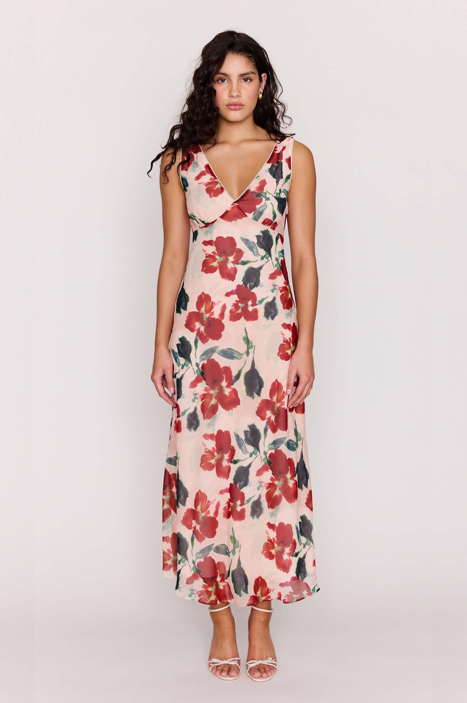 Arabella Bias Midi Dress