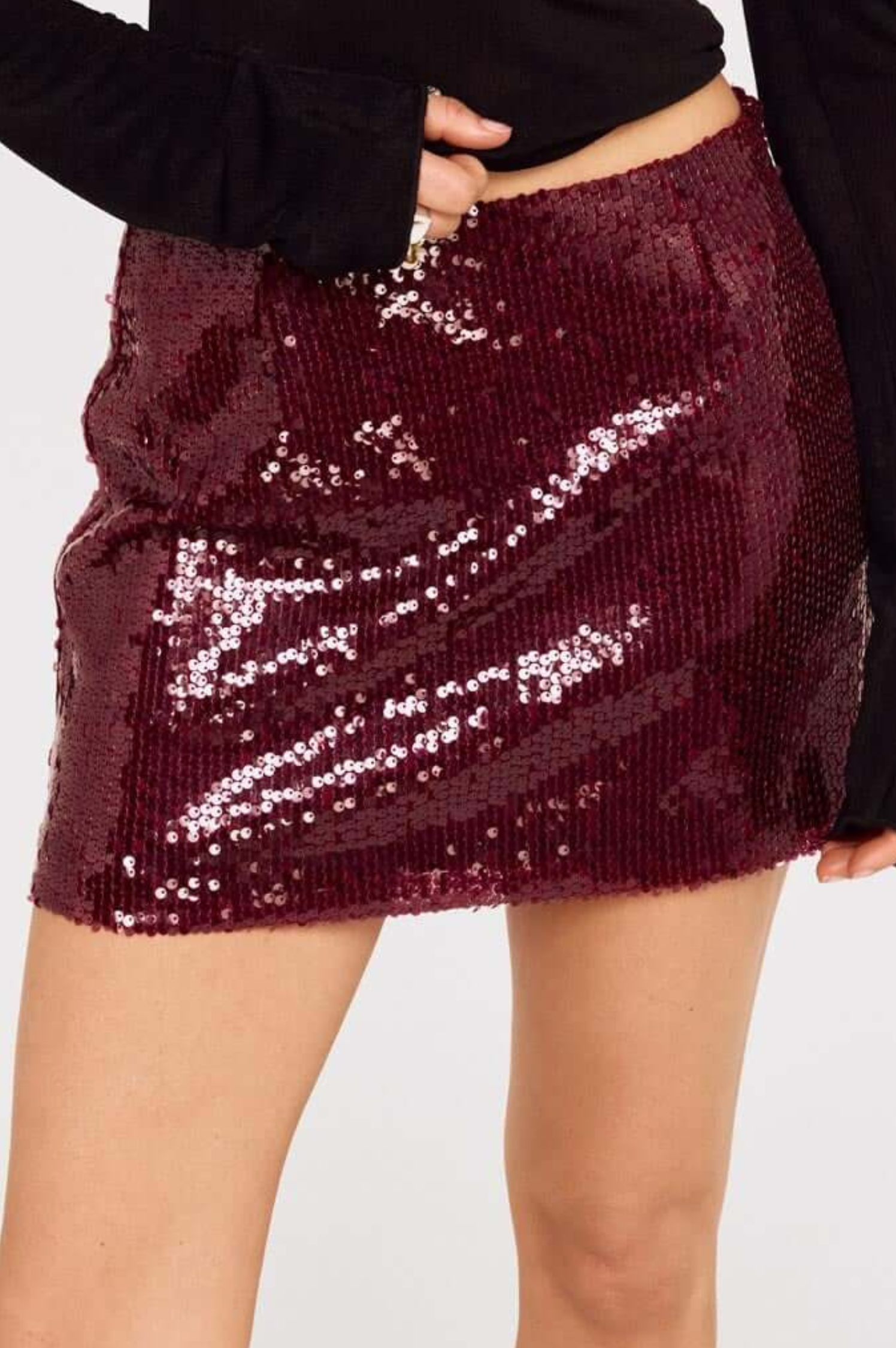 Agnes Purple Sequin Mini Skirt