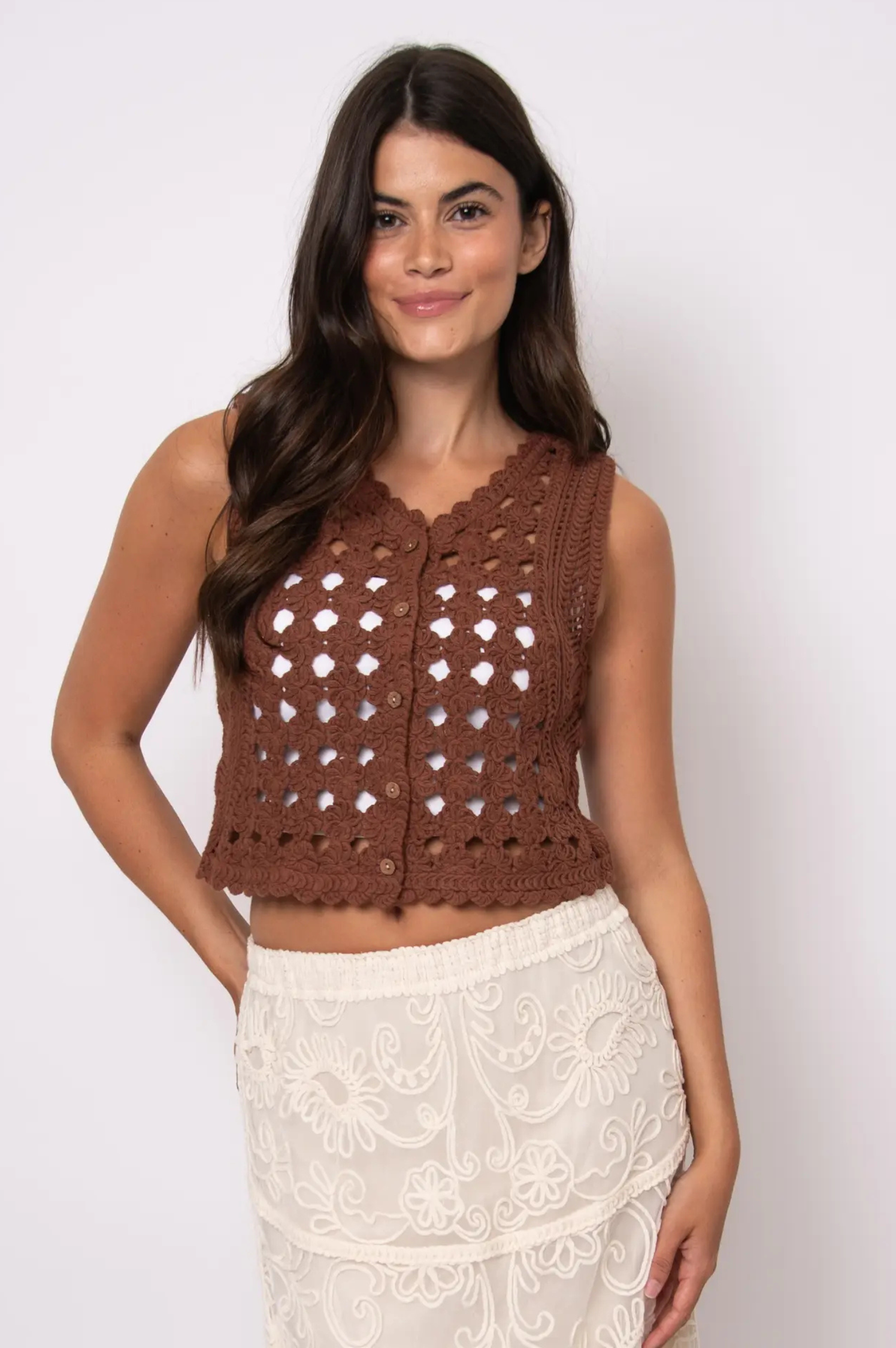 Stephie Sleeveless V Neck Cardigan