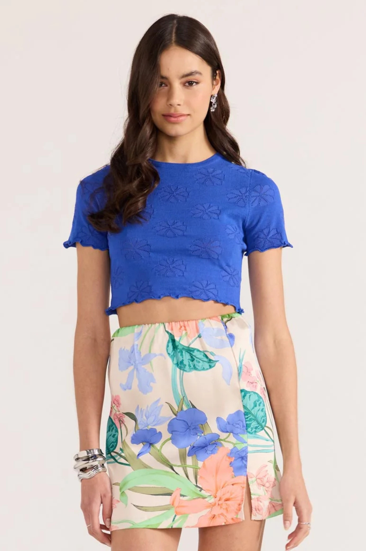 Bowie Pointelle Knit Tee