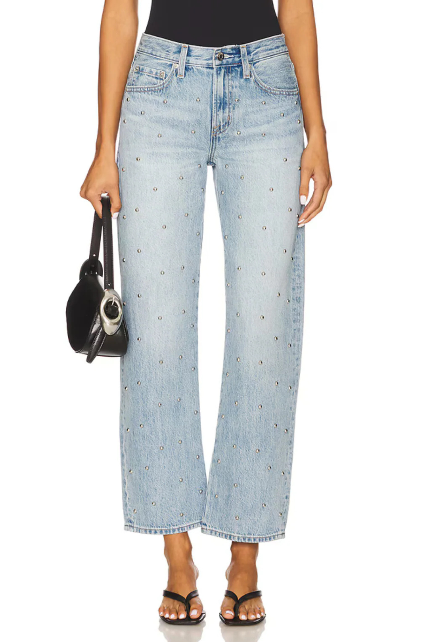 Lexi Mid Rise Bowed Straight Jean - Aries