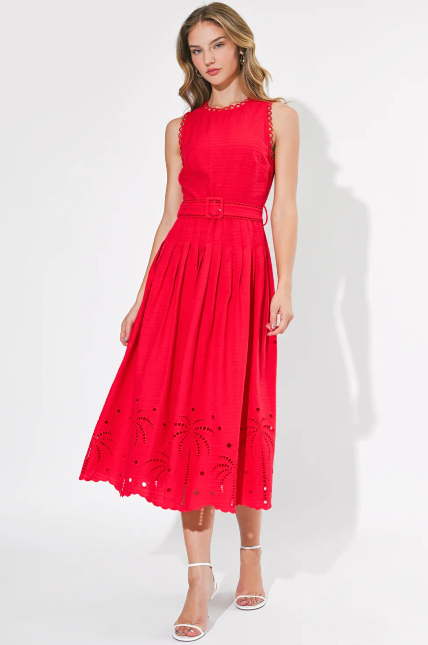 Neve Embroidered Midi Dress