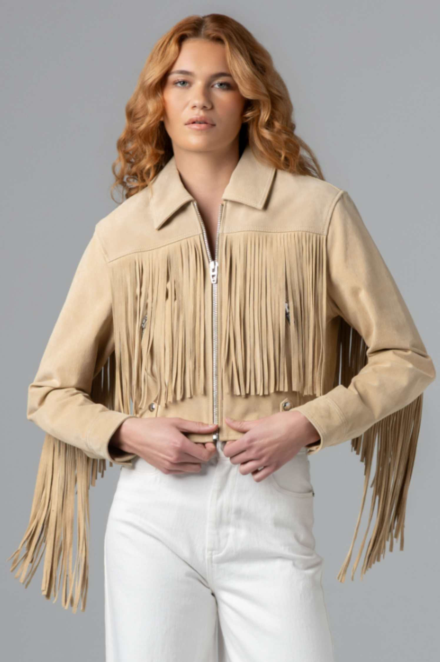 Morning Latte Fringe Jacket
