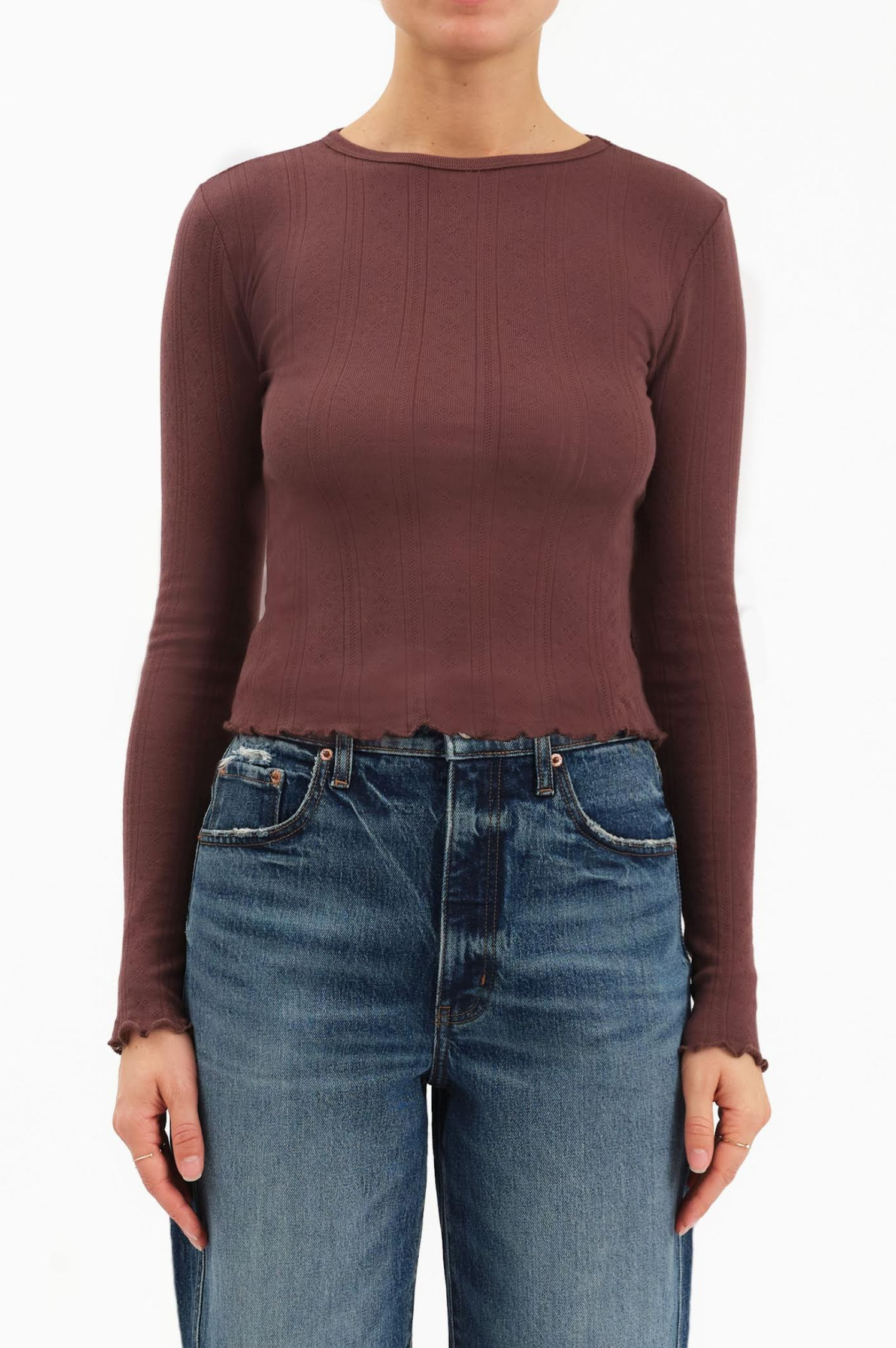 Waverly Everyday Pointelle Crewneck Tee