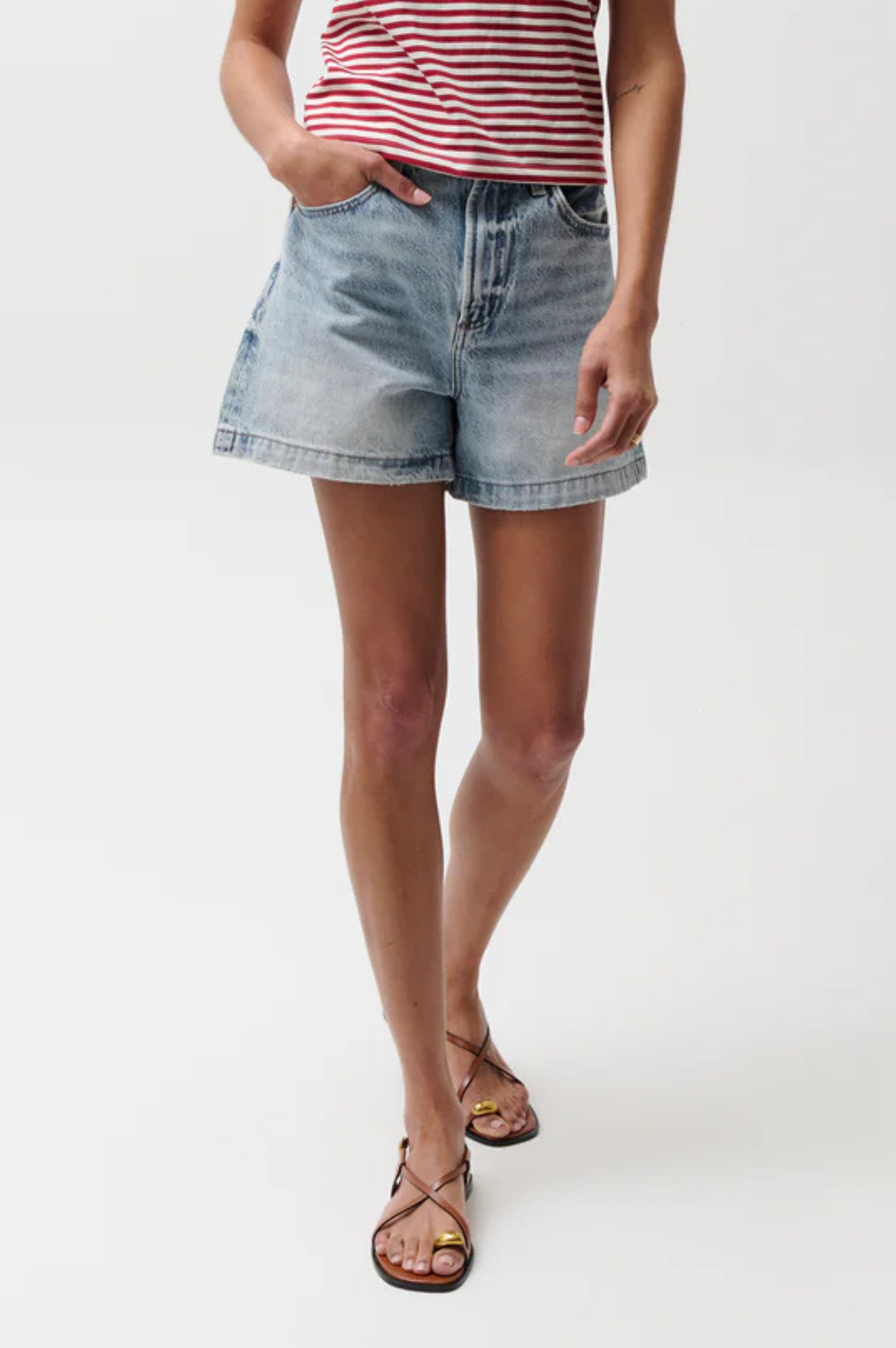 Saige High Rise Short - French Riviera