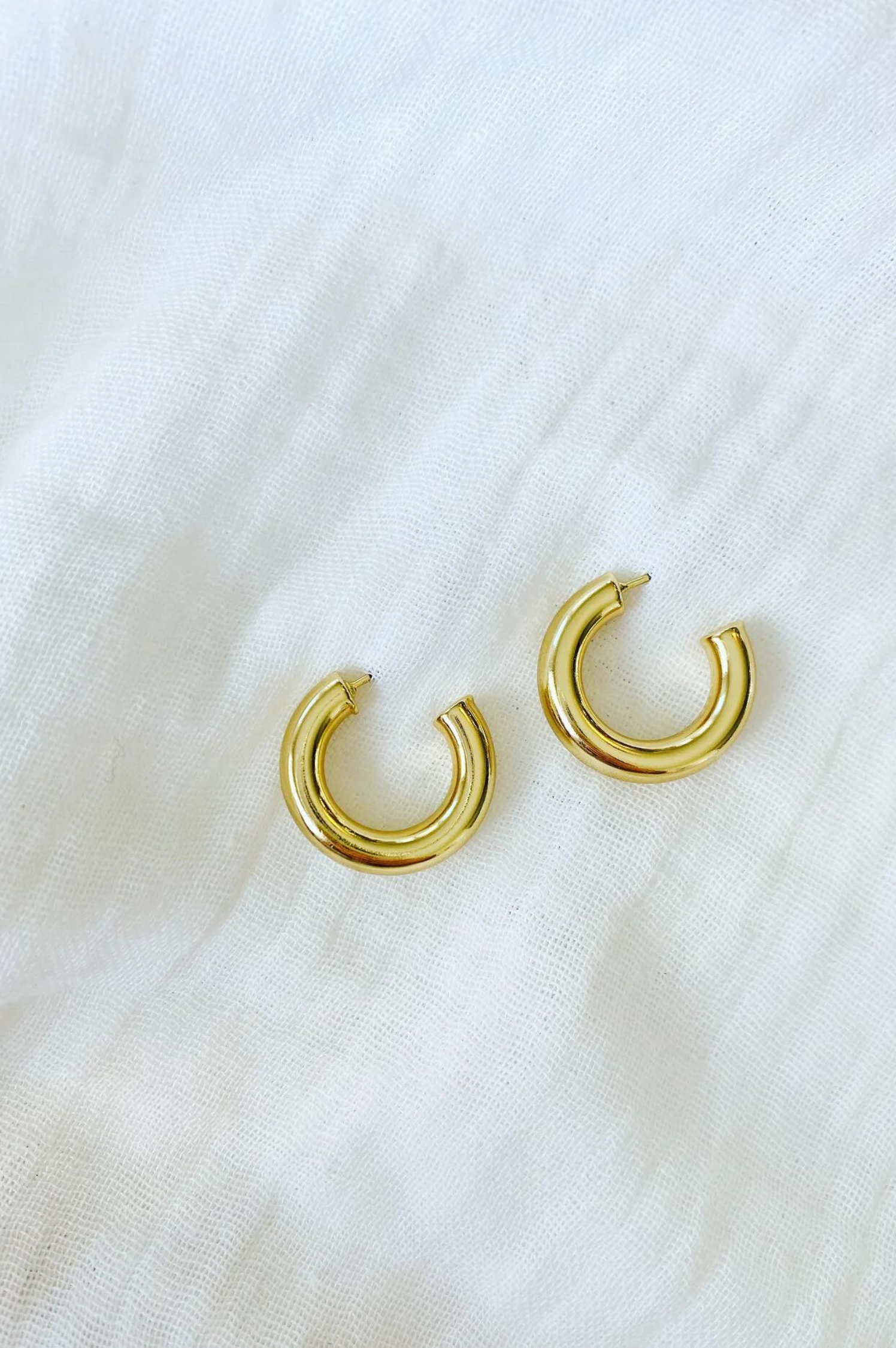 Gold Mini Tube Hoops