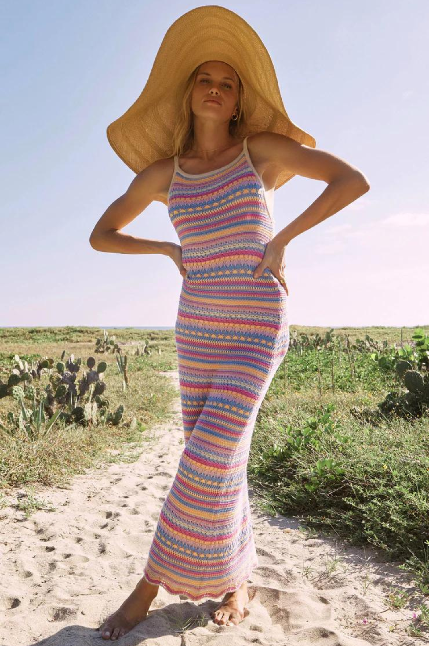 Santa Cruz Stripe Midi Dress