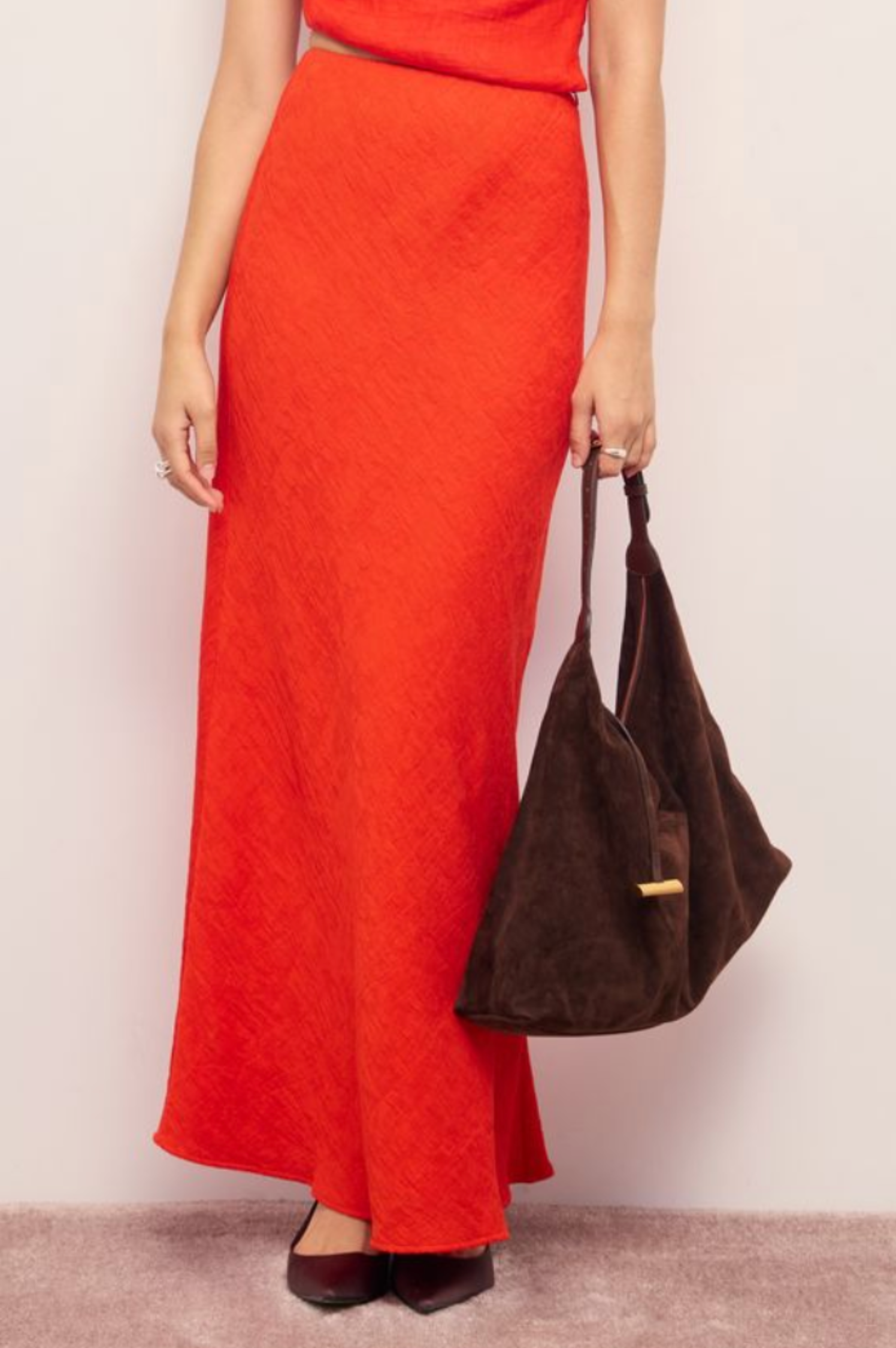 Selma Textured Bias Skirt