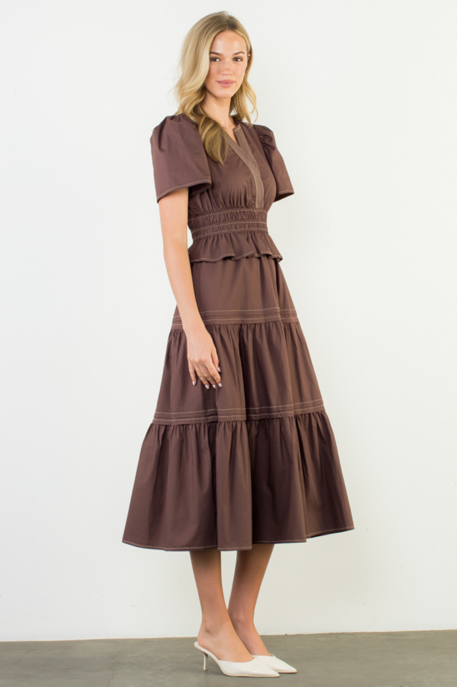 Becky Hem Tiered Maxi Dress