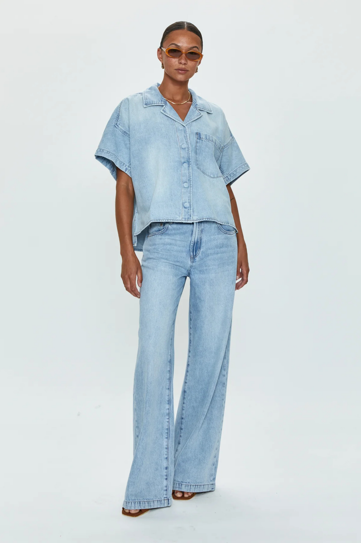 Jadyn Low Slung Palazzo Jean - Chateau