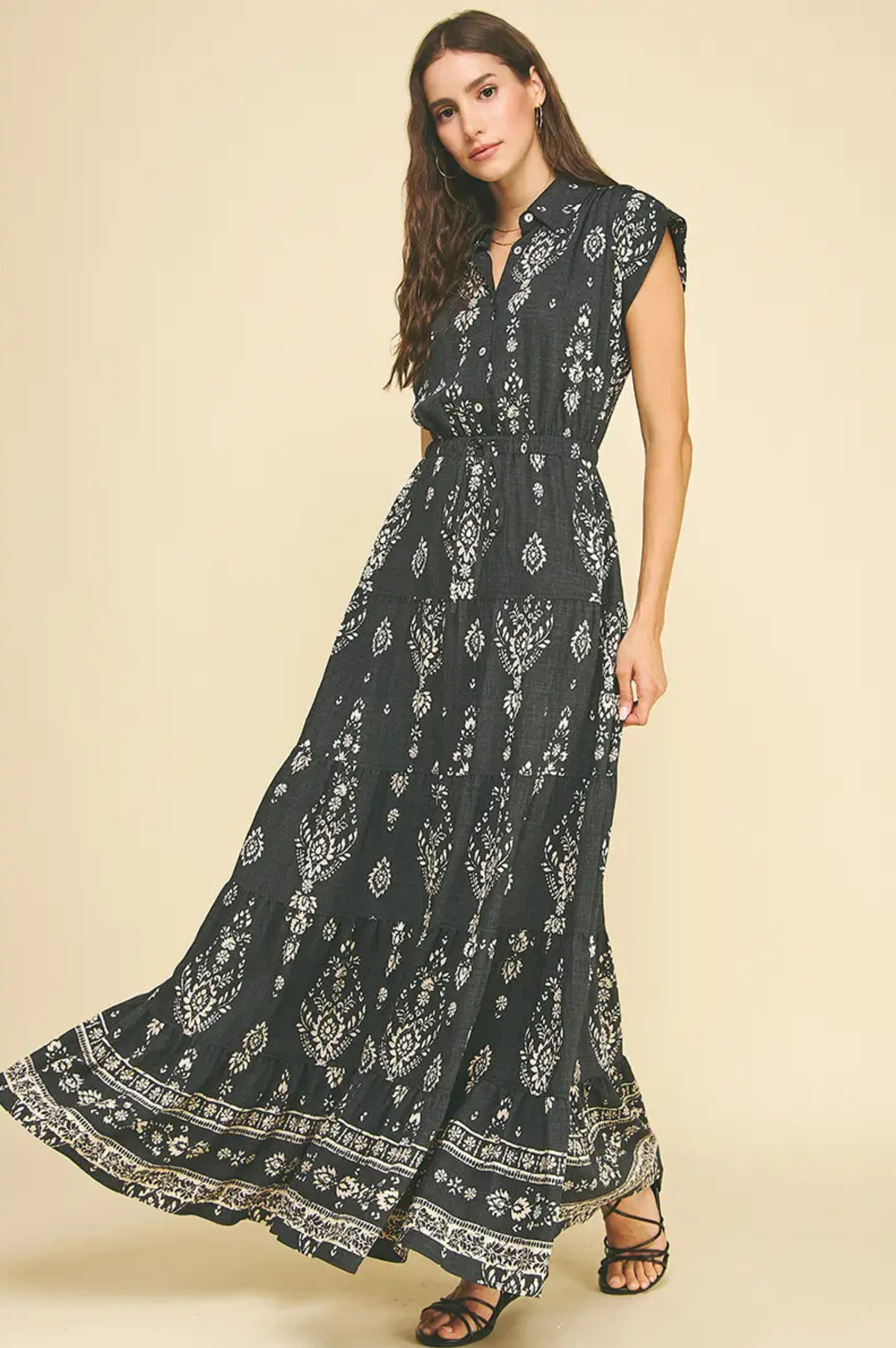 Paisley Tiered Maxi Dress