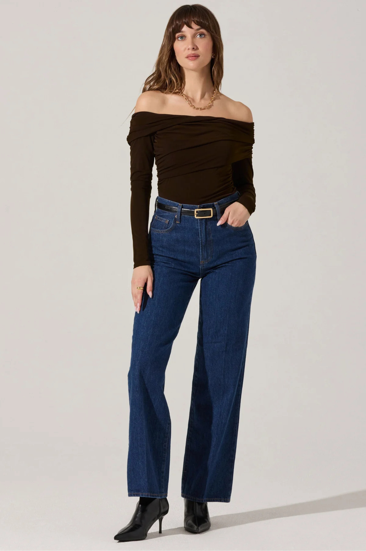 Datia Ruched Off Shoulder Top