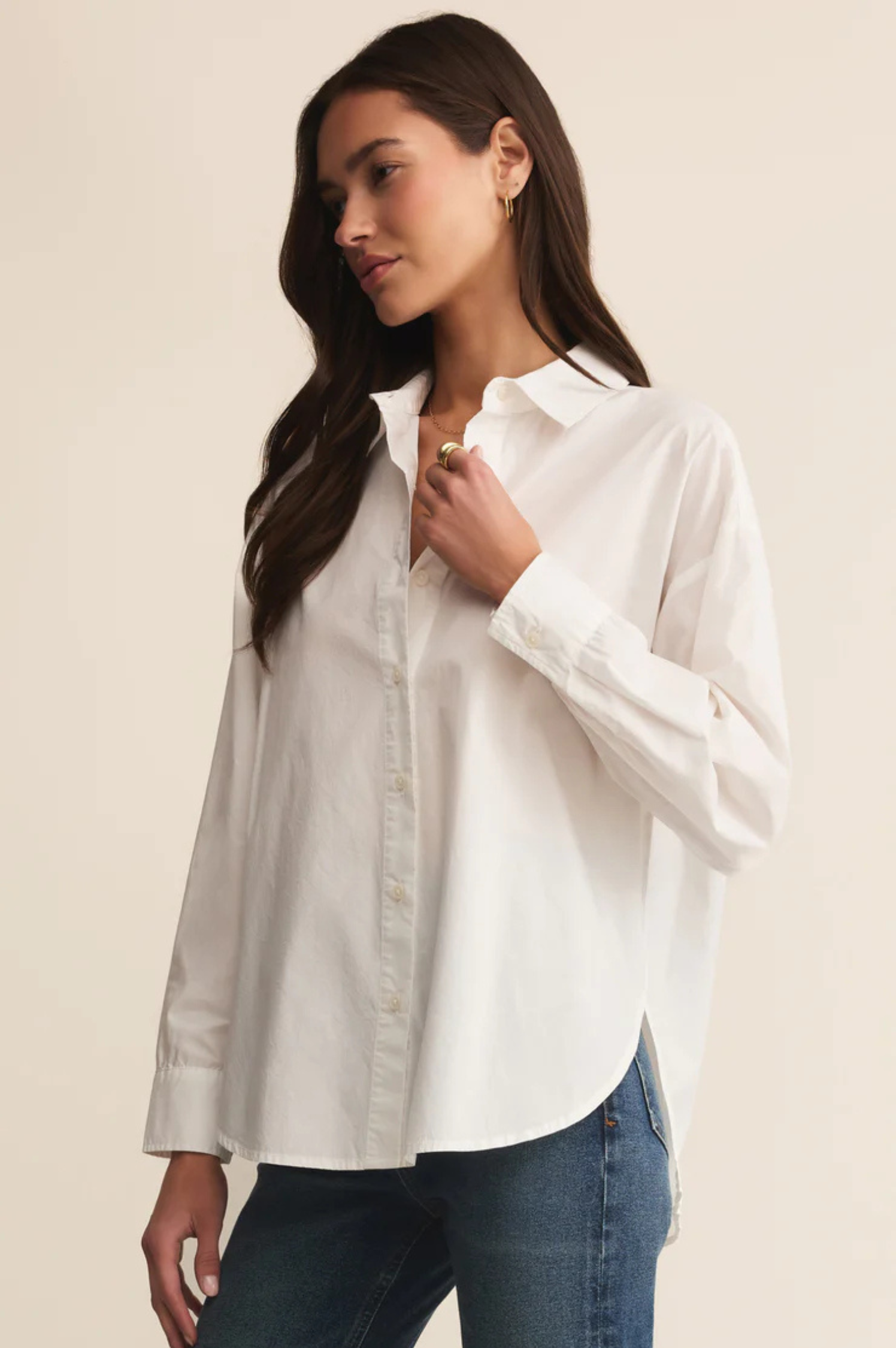 Elevated Poplin Button Up