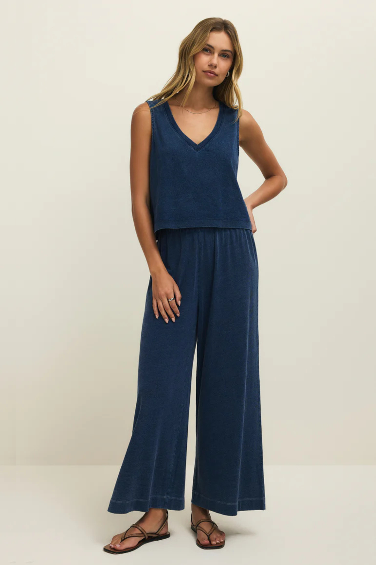 Sloane V-Neck Denim Top