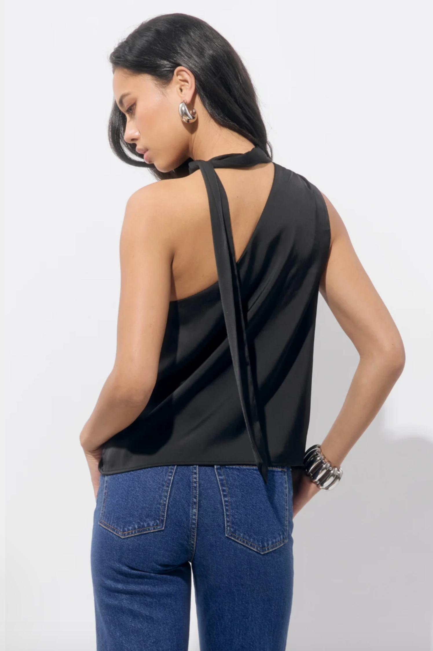 Lisette Scarf One Shoulder Top