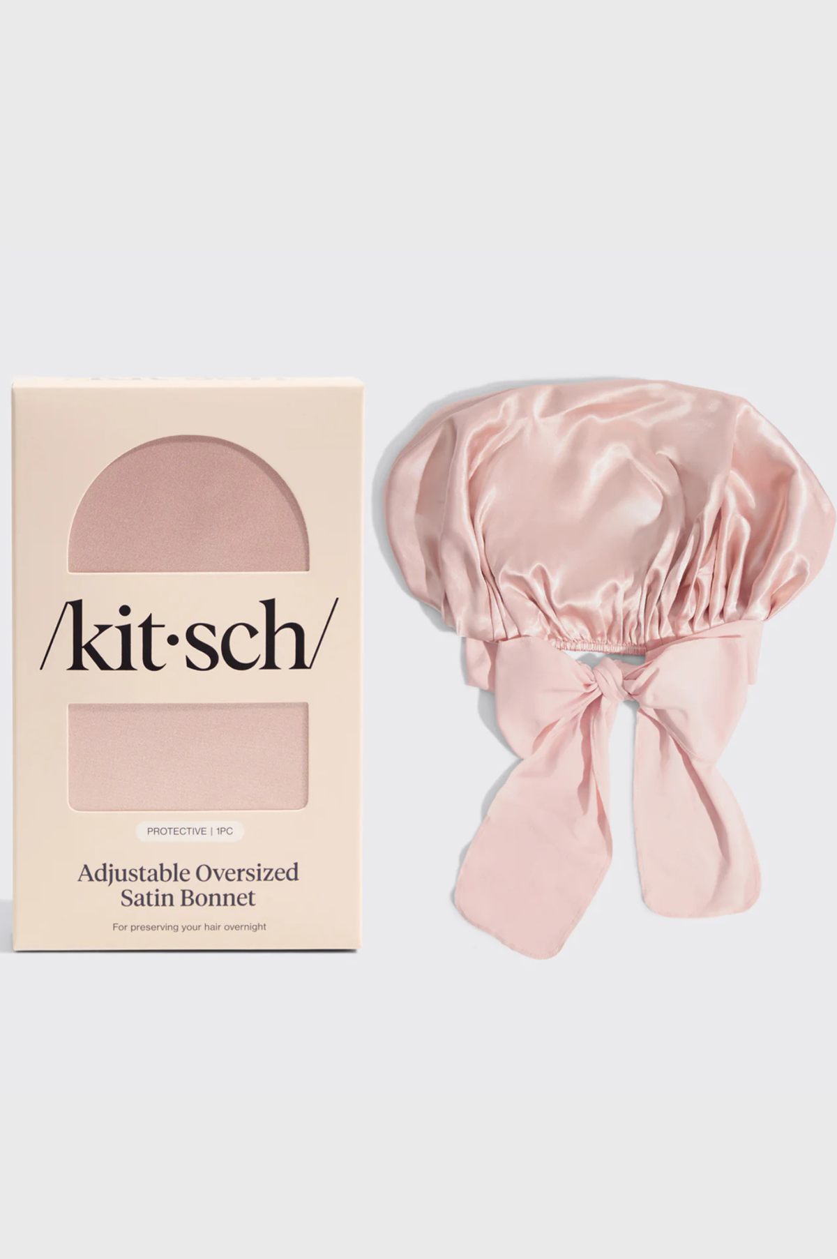 Blush Oversize Satin Bonnet