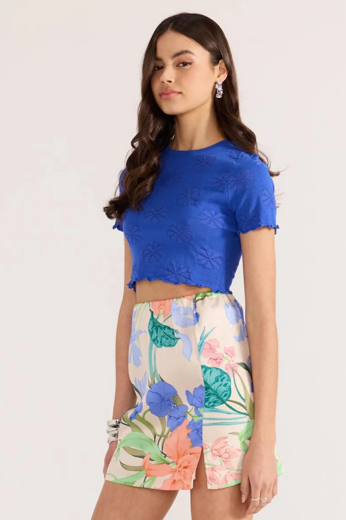 Bowie Pointelle Knit Tee