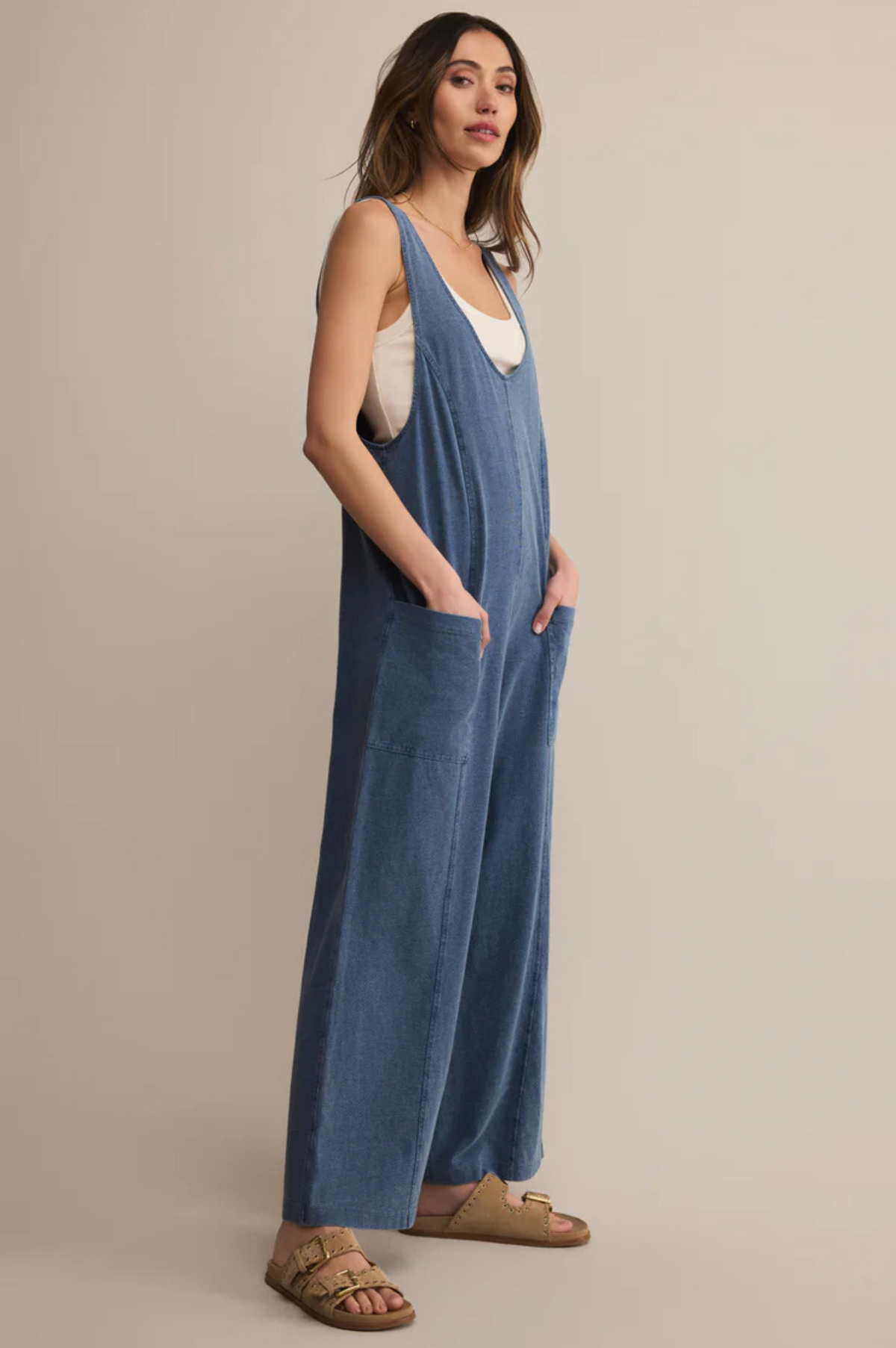 Everyday Jersey Denim Jumpsuit