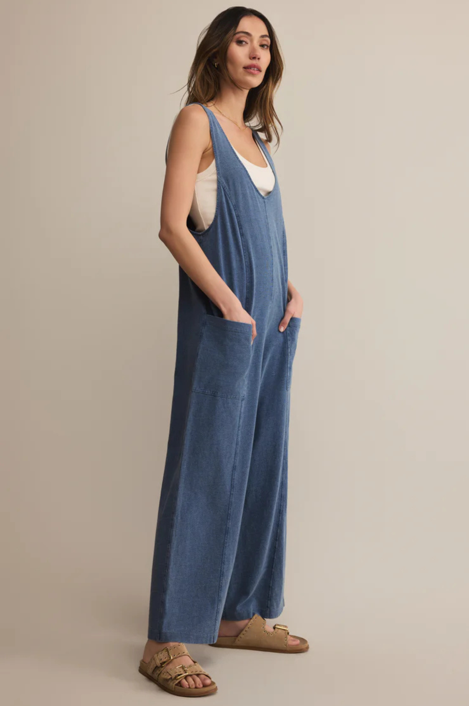 Everyday Jersey Denim Jumpsuit