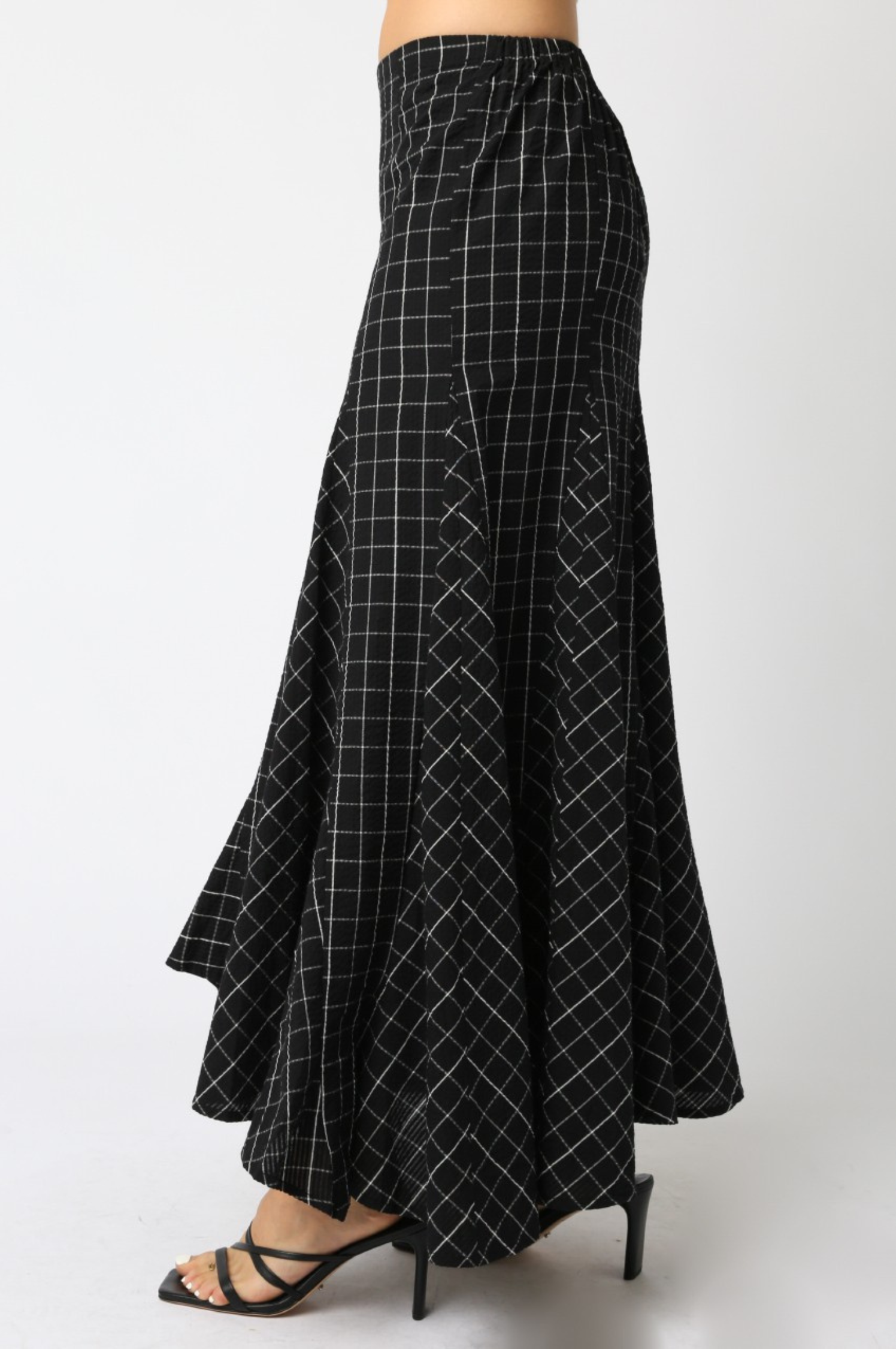 Kaya Checkered Maxi Skirt