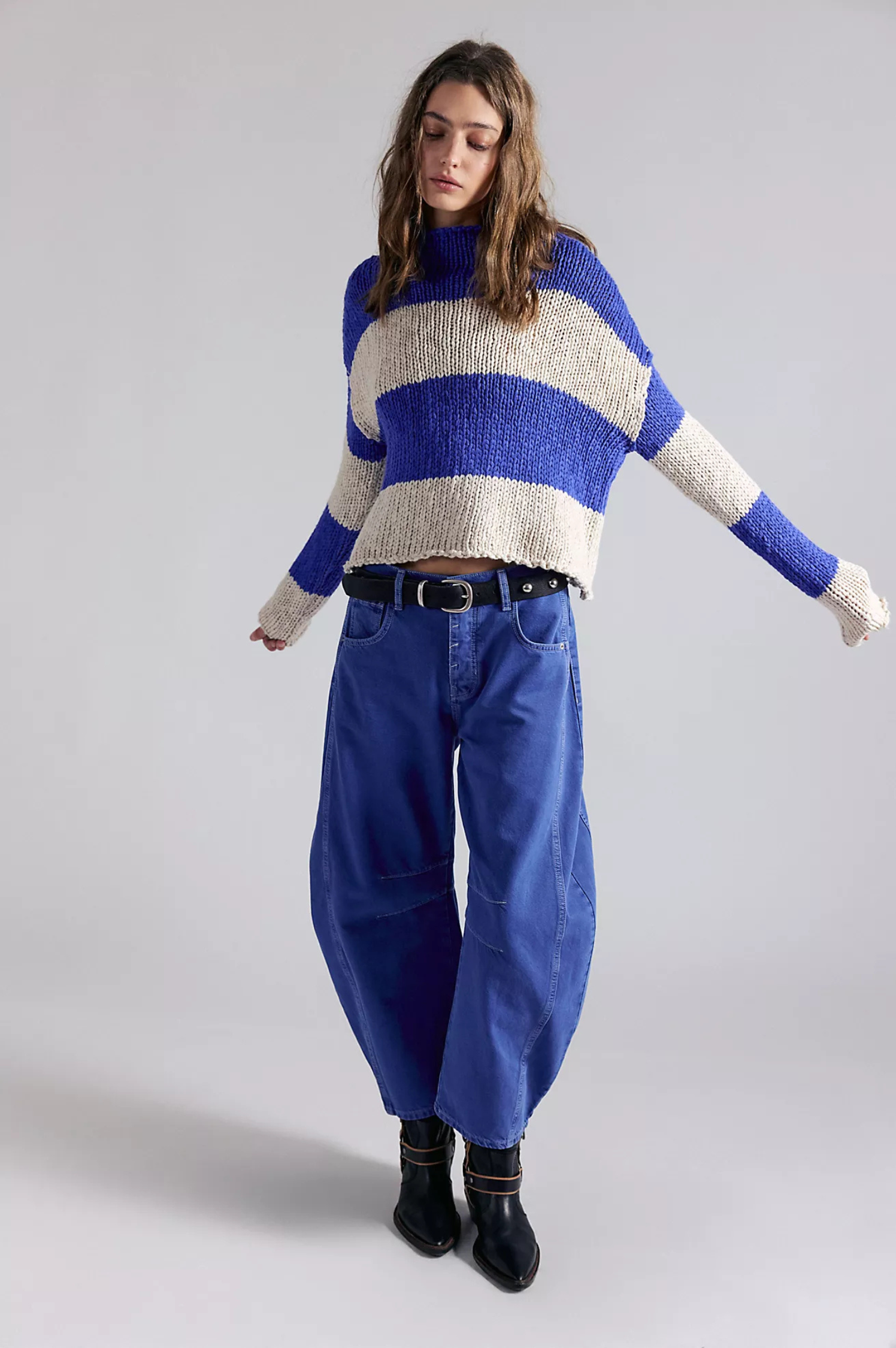 Opal Rollneck Knit Stripe Sweater