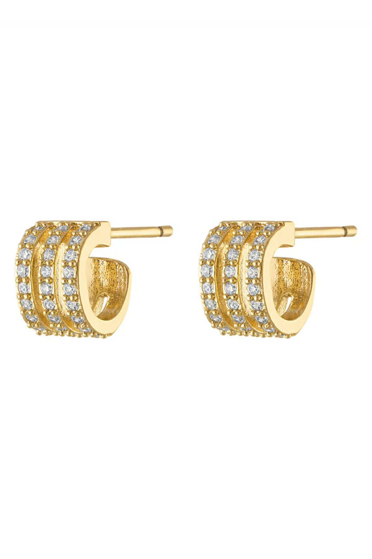 Aster Triple Curve Stud Earring