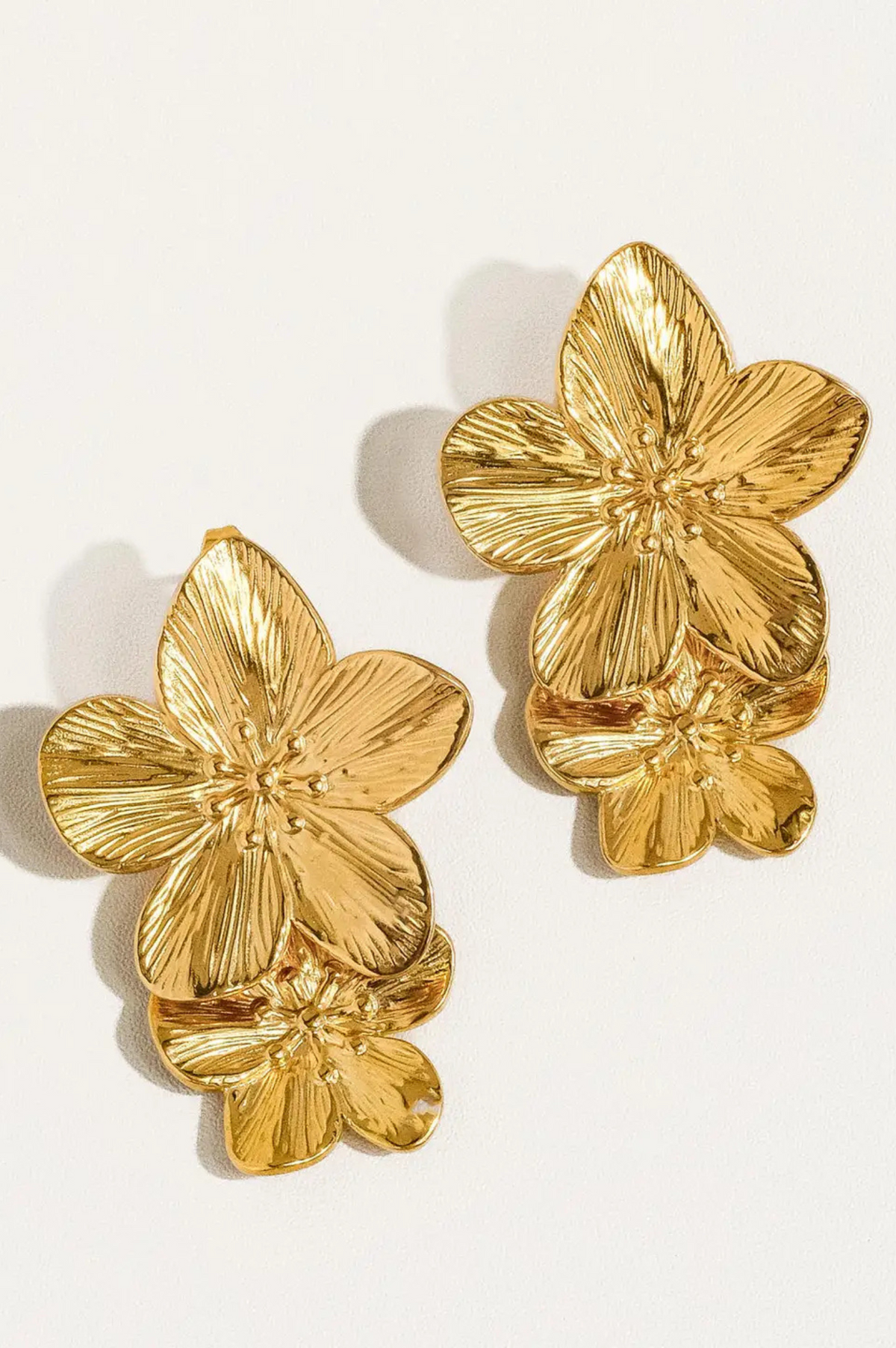 Ivy Stacked Flower Earring