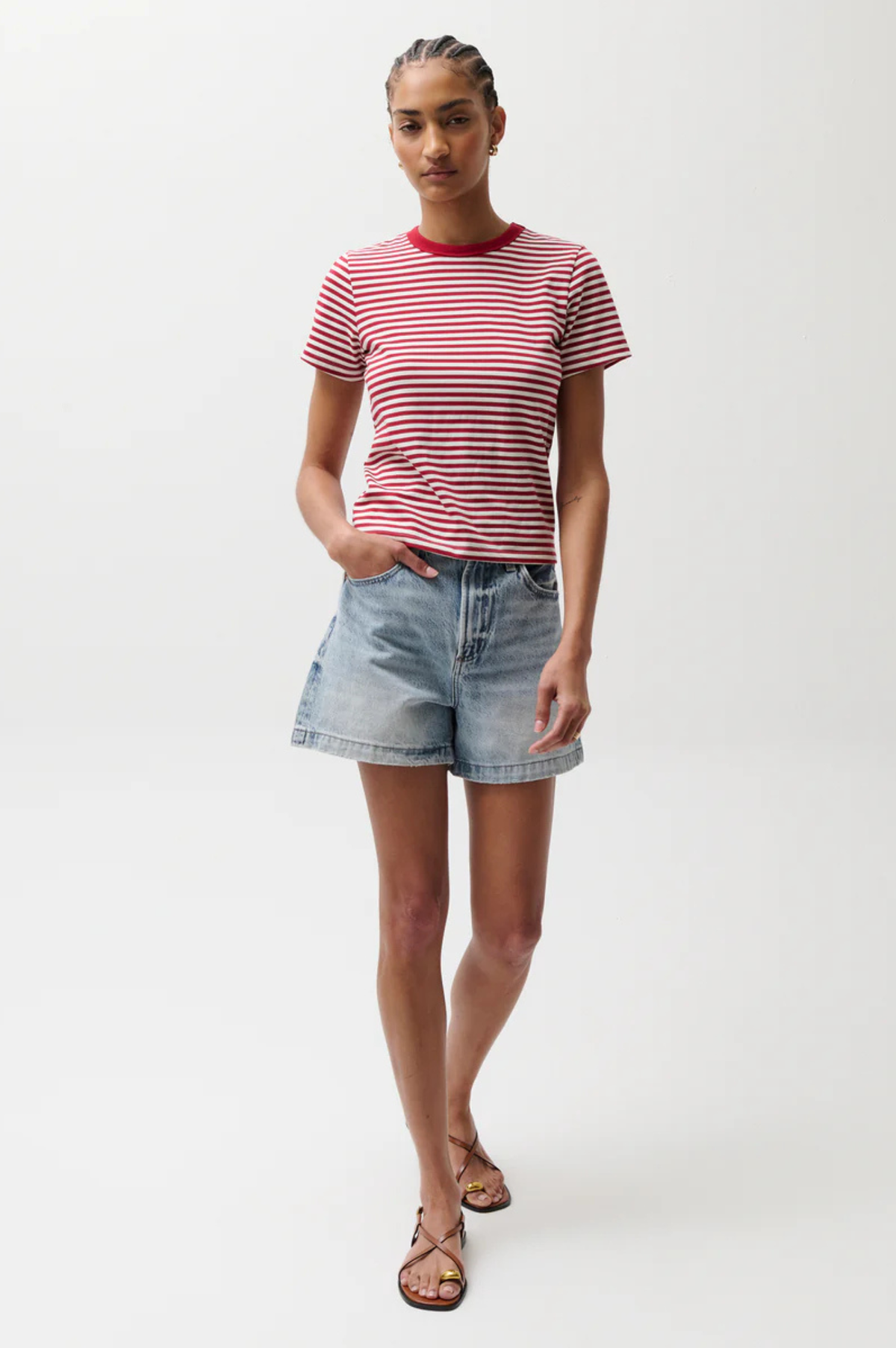 Saige High Rise Short - French Riviera