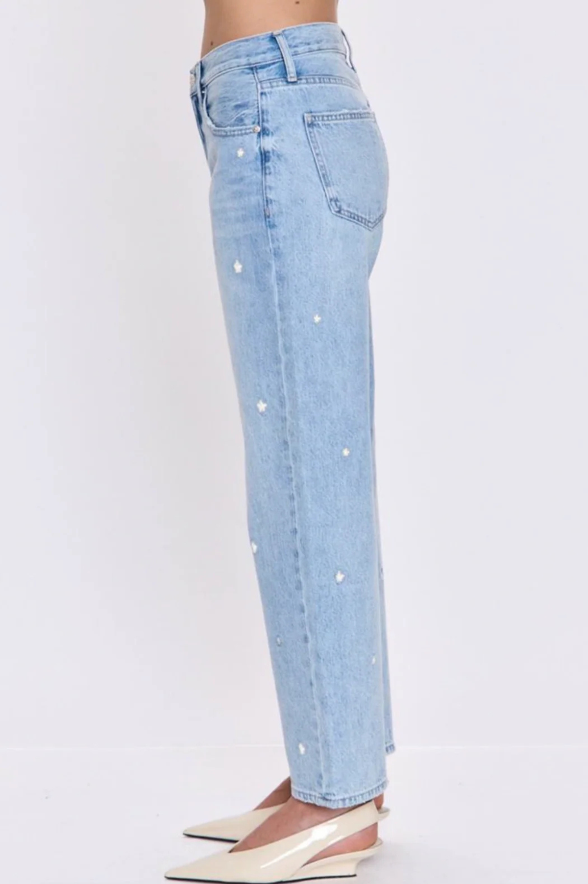 Lexi Mid Rise Bowed Straight Jean - Stellar Vintage