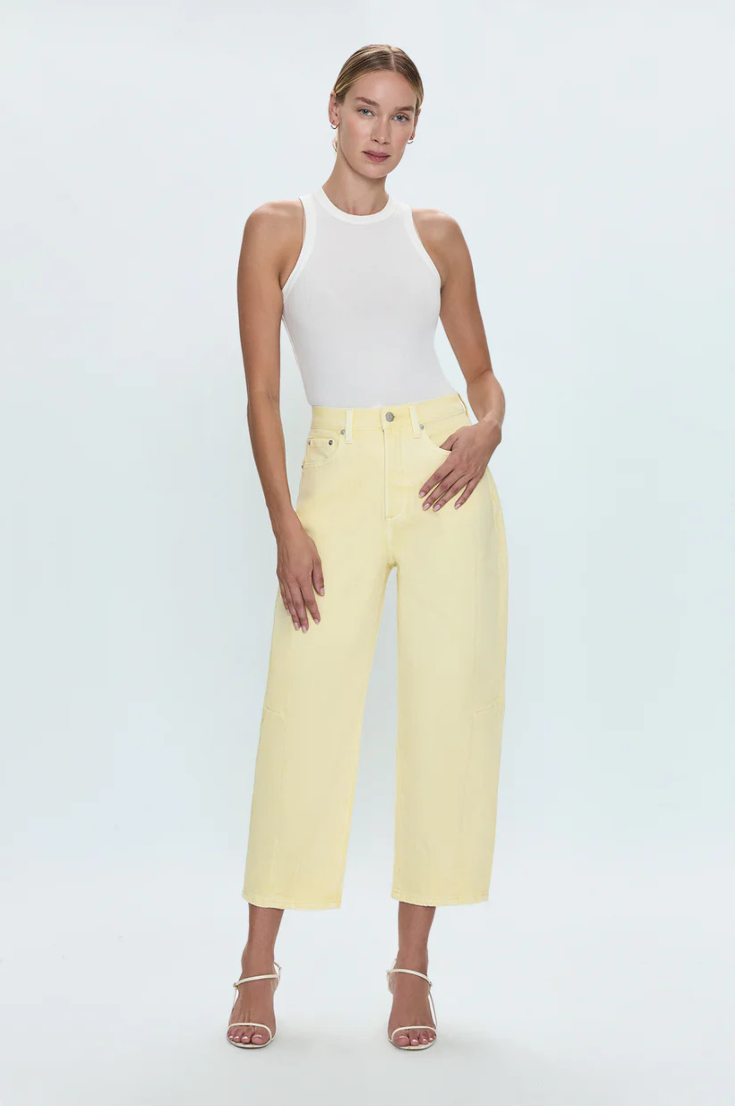 Eli High Rise Arched Leg- Soft Buttercup