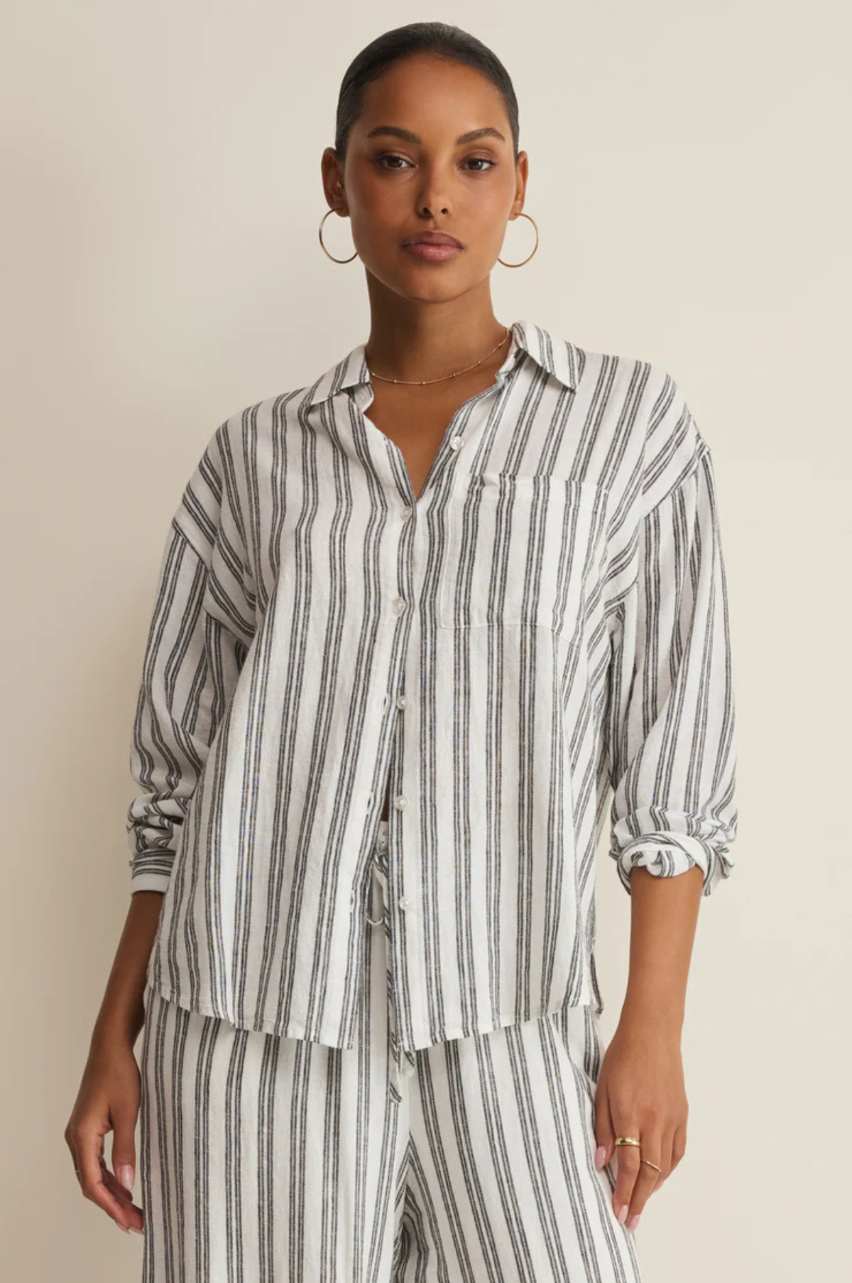 The Perfect Striped Linen Top