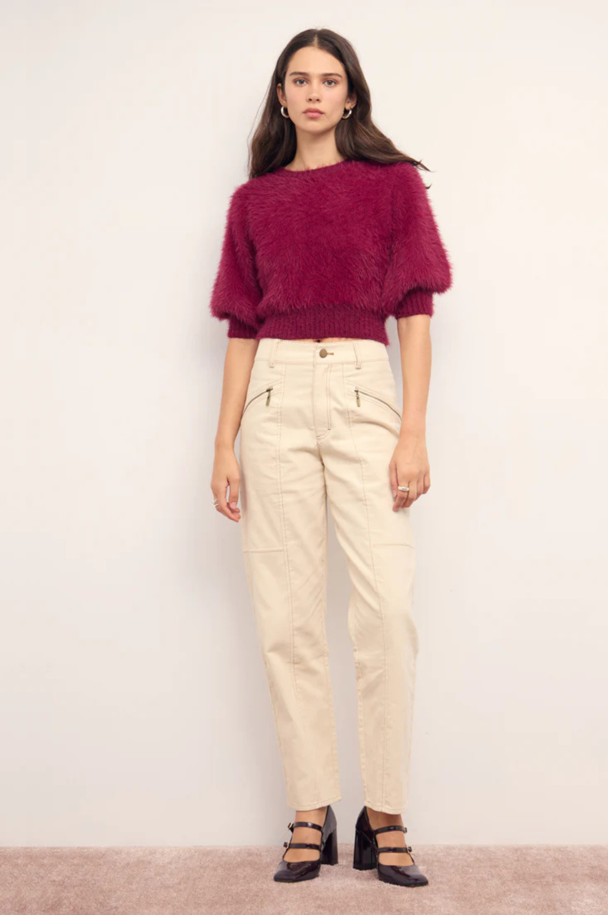 Alva Fluffy Cropped Sweater