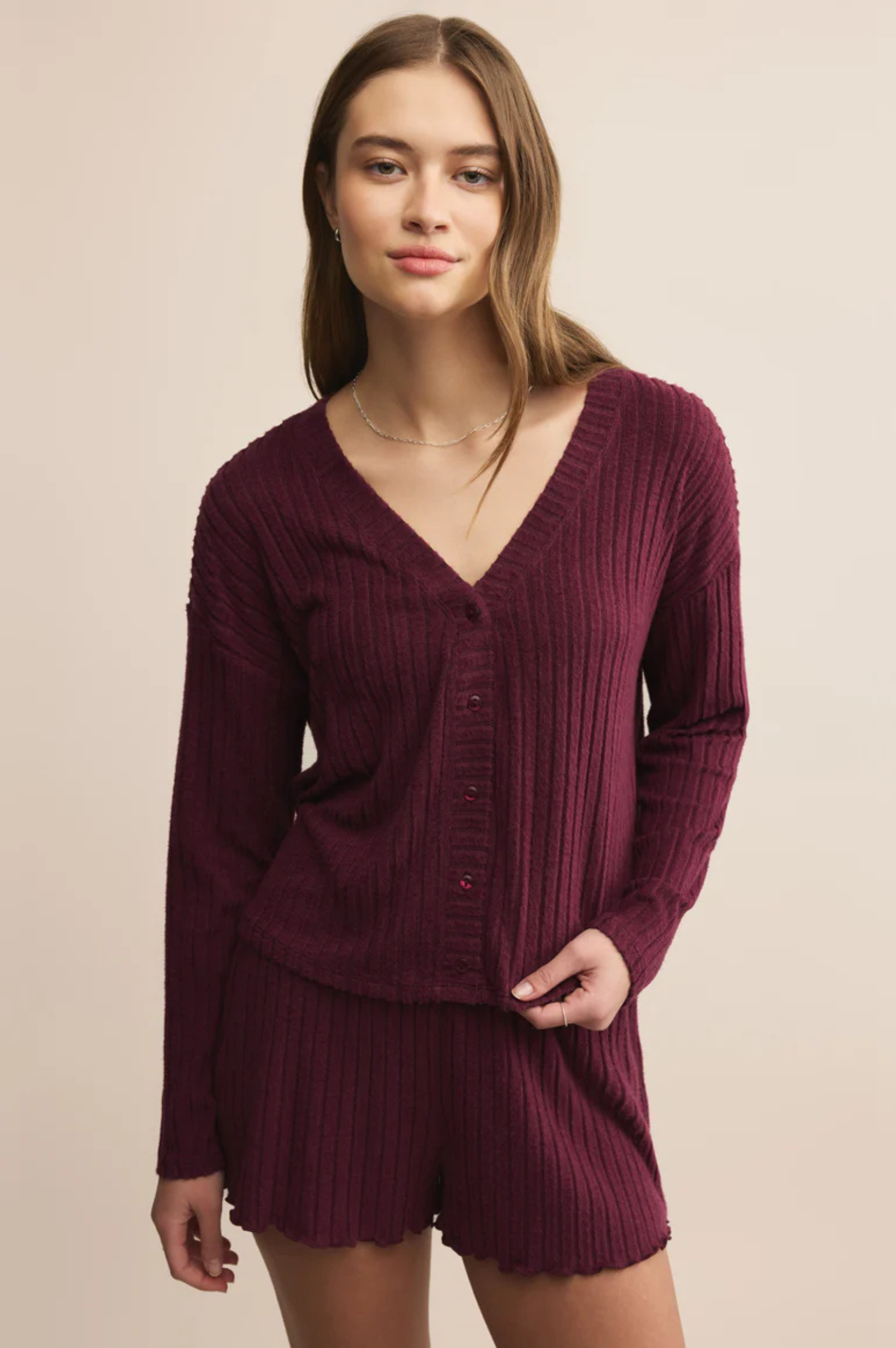 Mara Silky Rib Cardigan