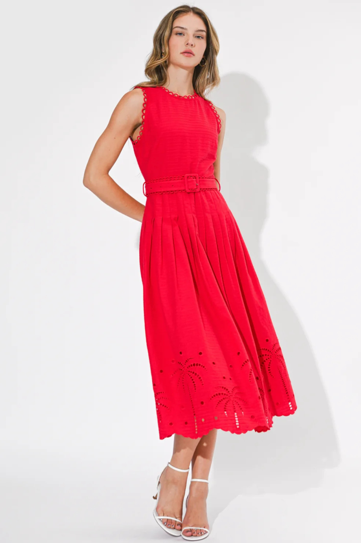 Neve Embroidered Midi Dress