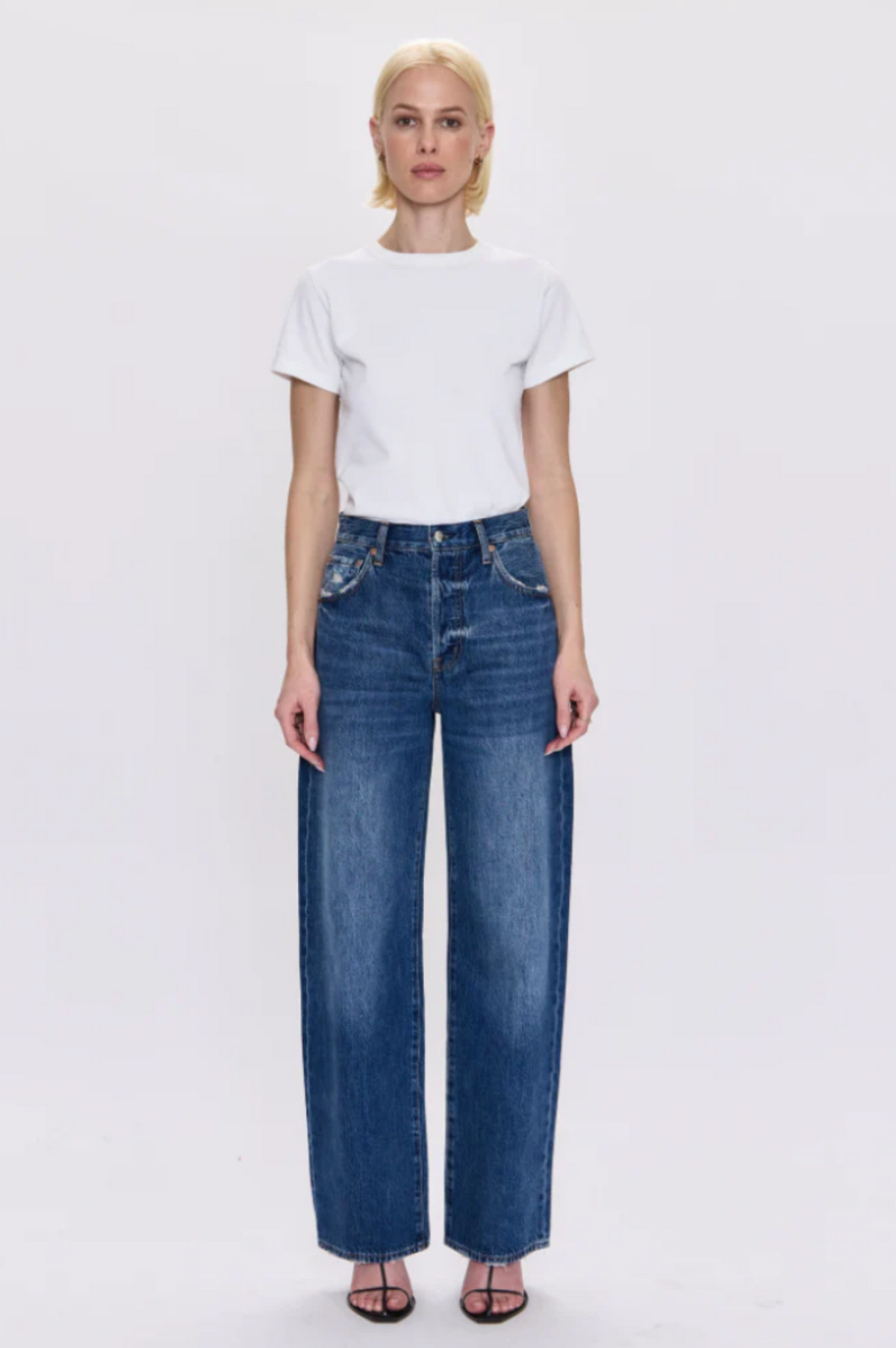 Tate High Rise Bowed Wide Leg Jean - Fulton