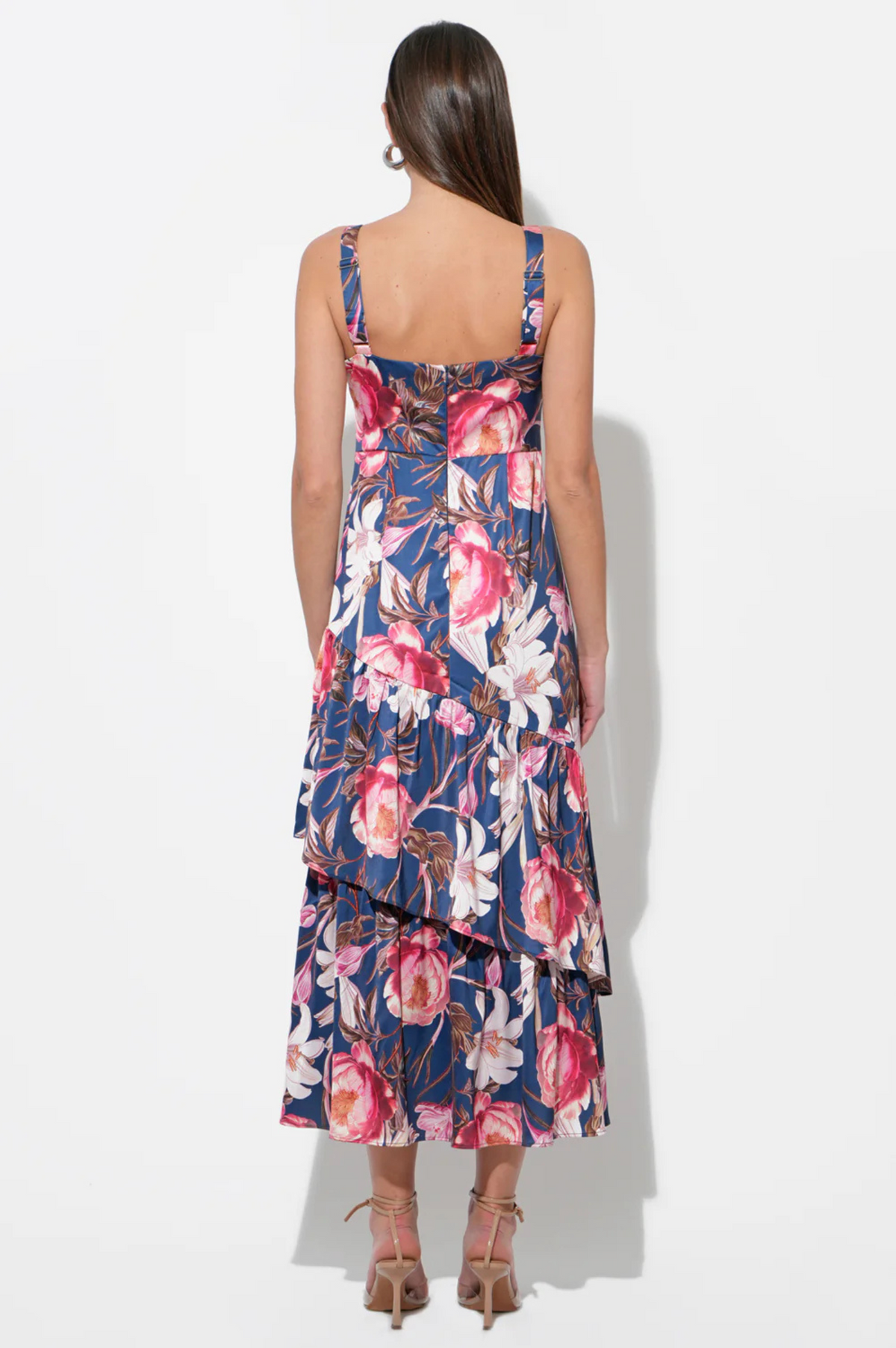 Dione Ruffled Tiered Midi Dress