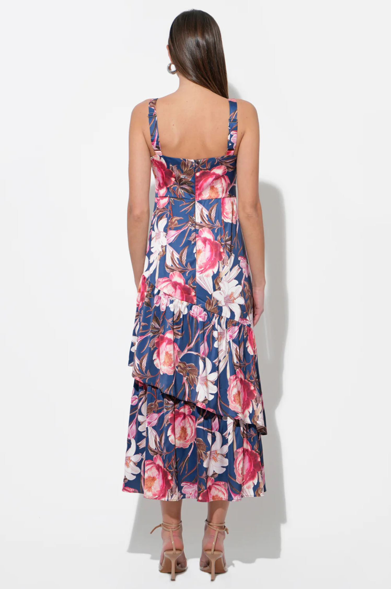 Dione Ruffled Tiered Midi Dress