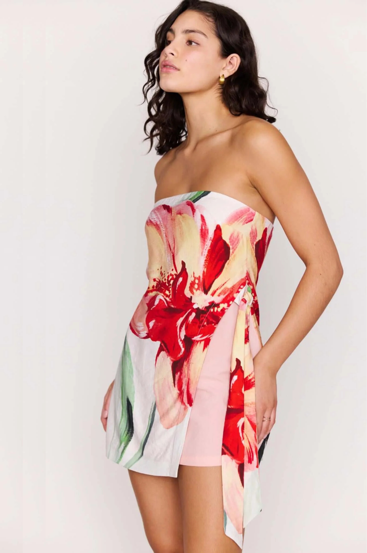 Zinnia Tie Side Mini Dress