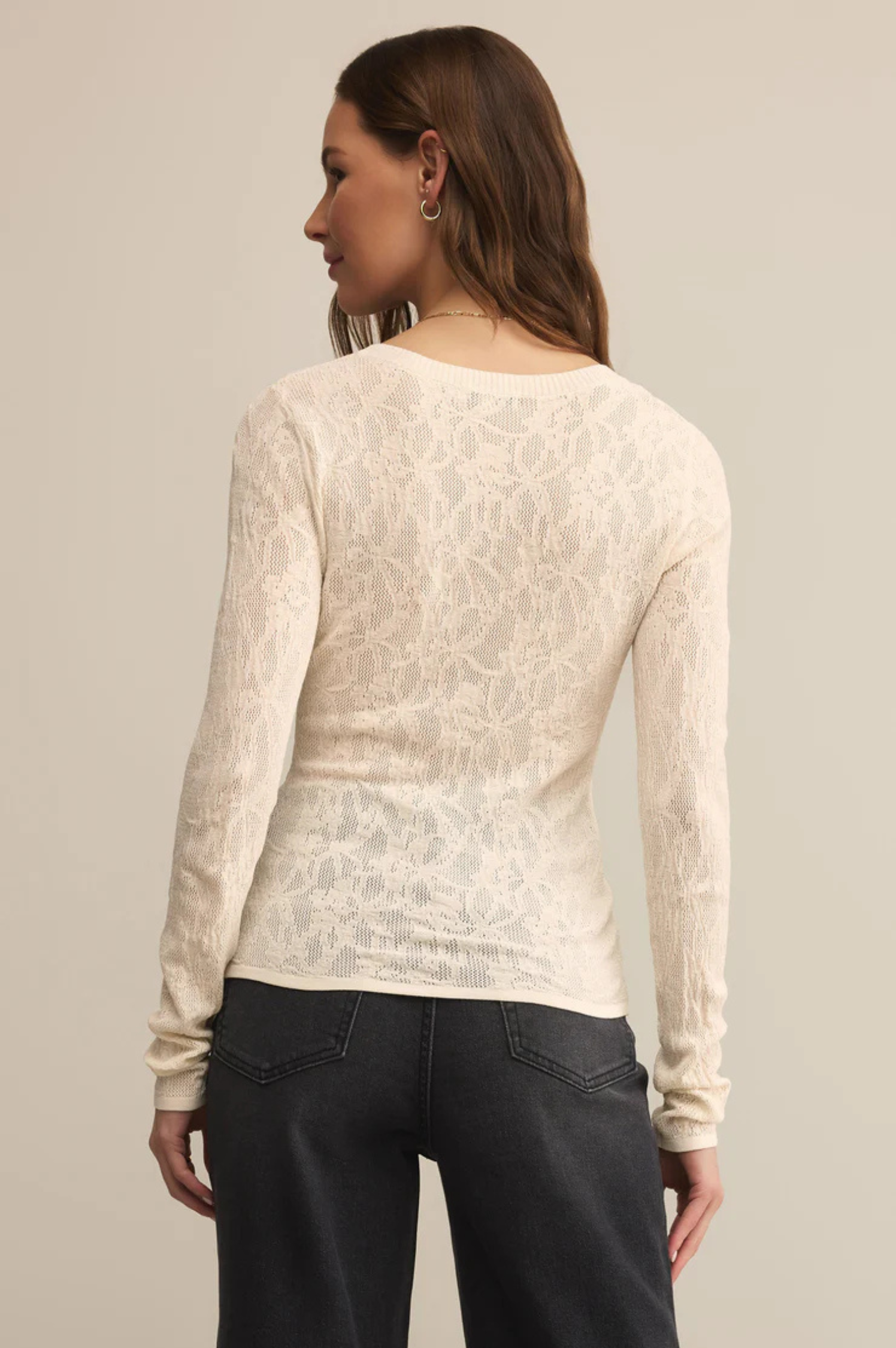 Tibi Scoop Mesh Sweater