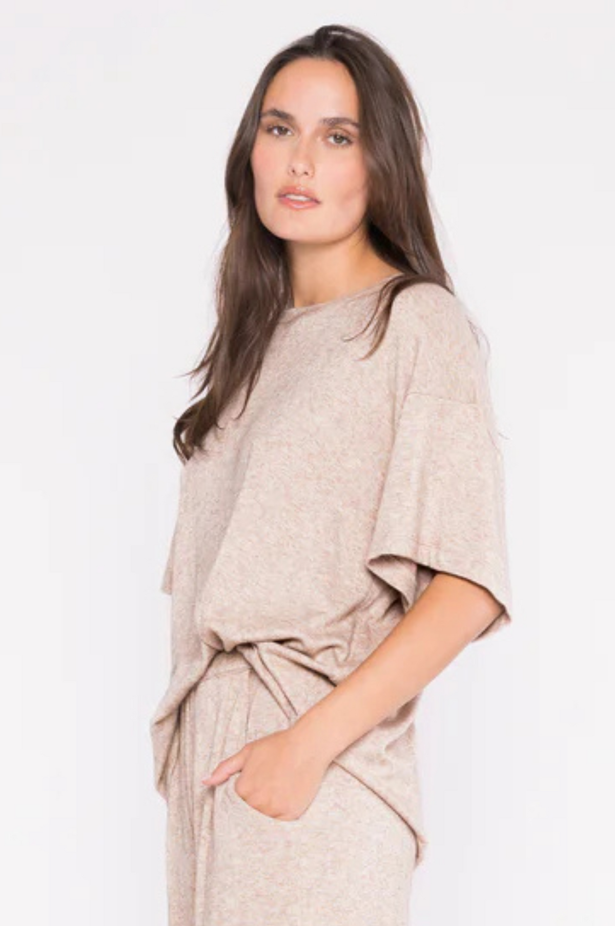 Sweater Knit Big Shirt