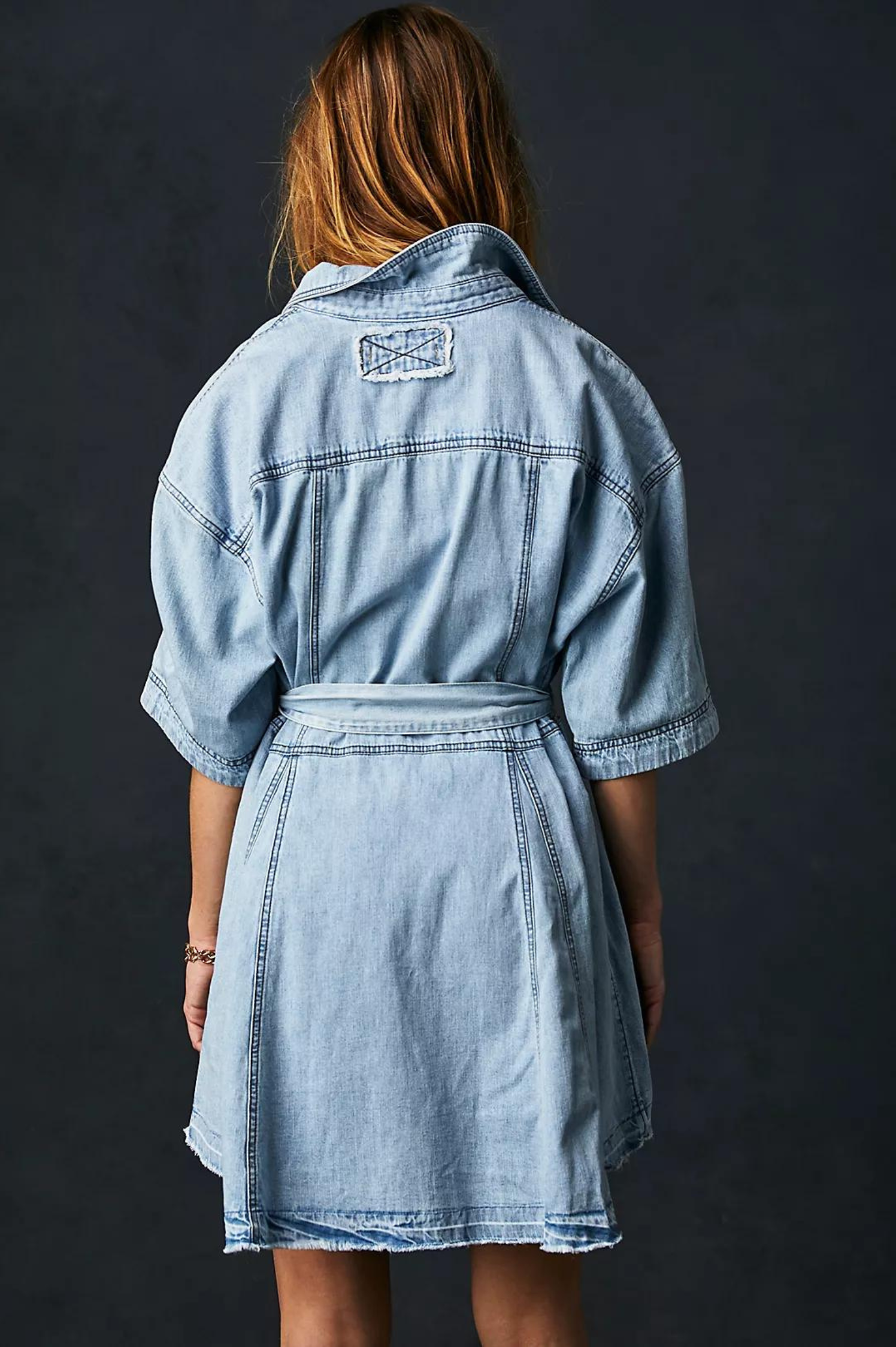 Buy online Belted Button Up Denim Tunic from western wear for Women by Deal  Jeans for ₹2695 at 0% off | 2024 Limeroad.com