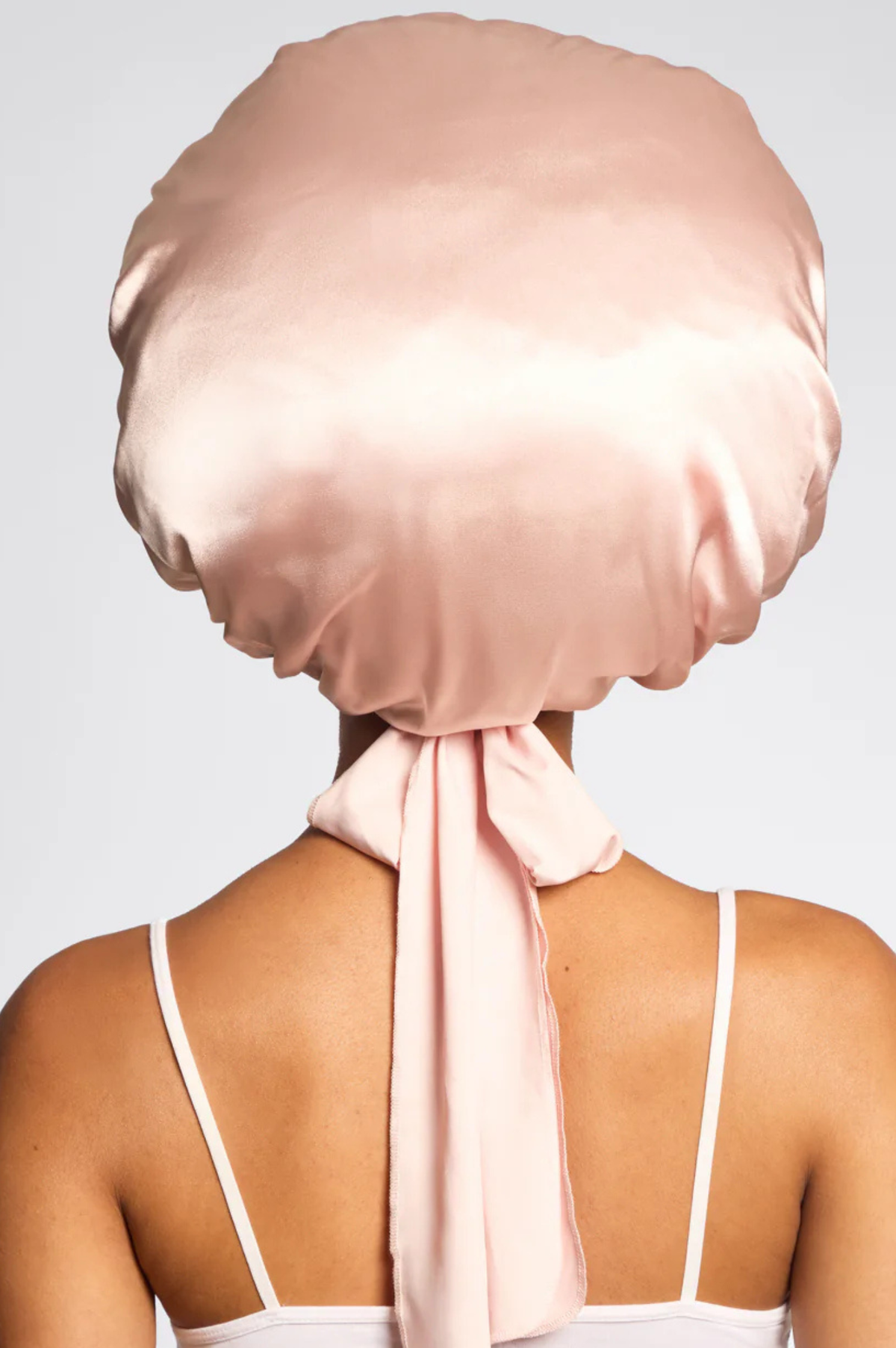 Blush Oversize Satin Bonnet