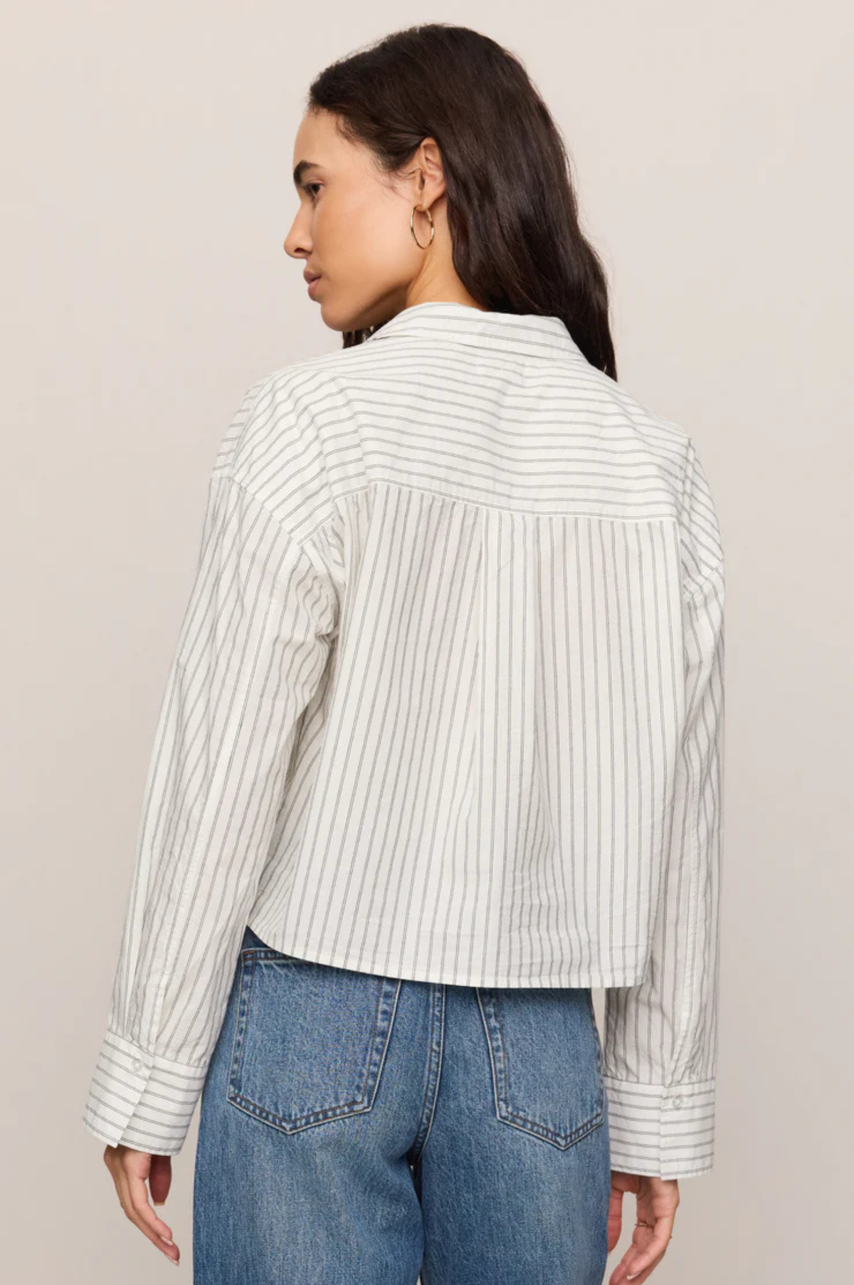 Favorite Stripped Button Up Top