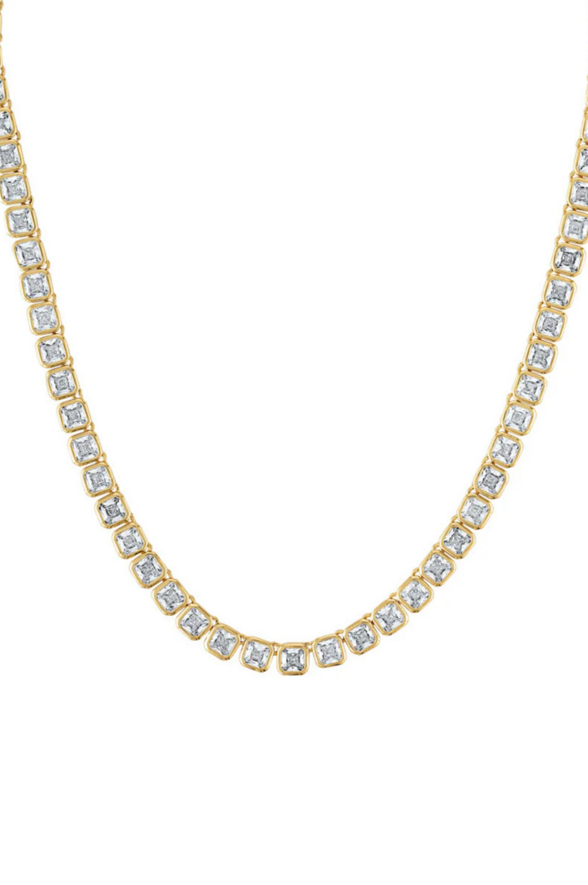 Blaire Square Tennis Necklace