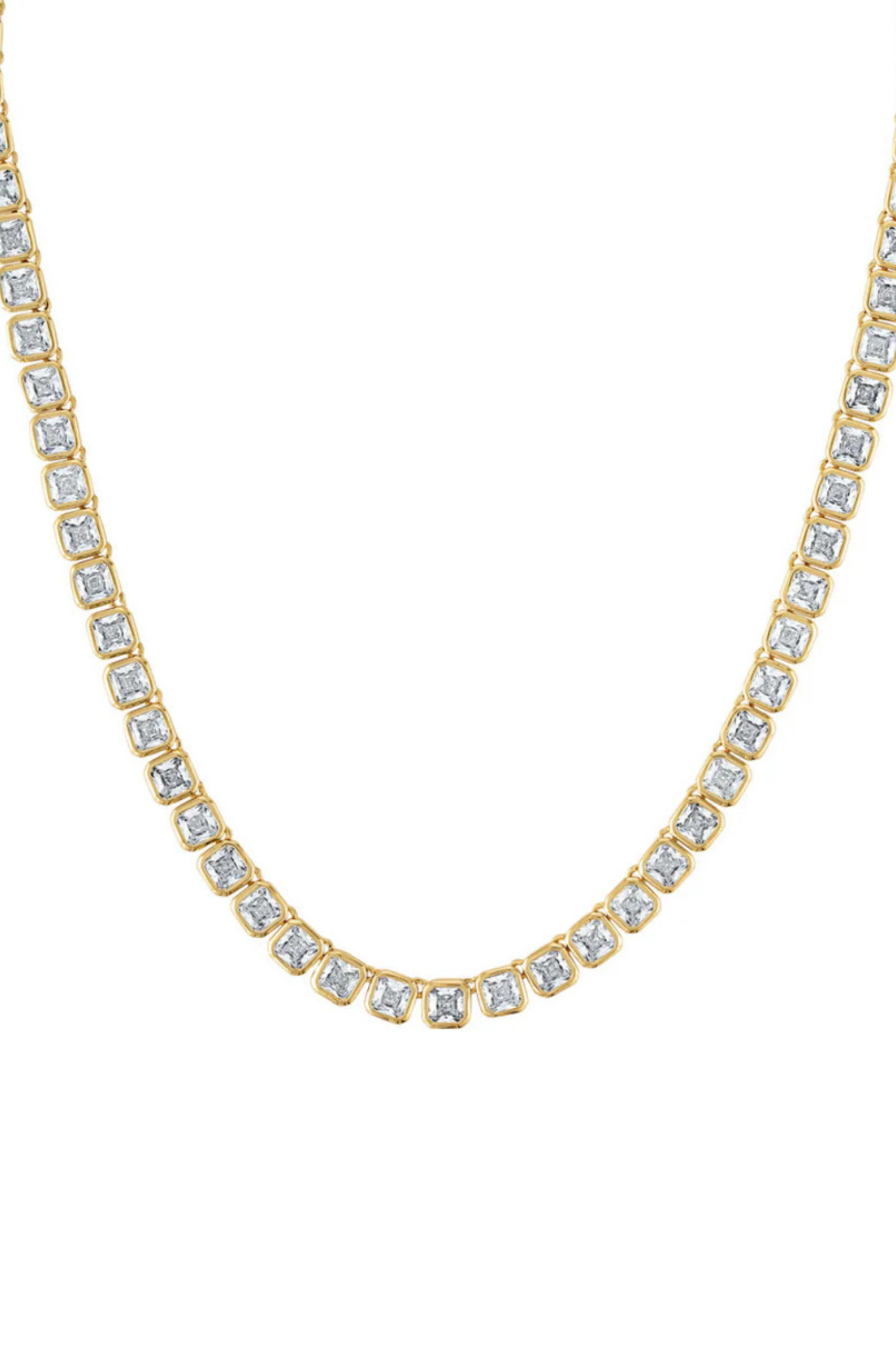 Blaire Square Tennis Necklace