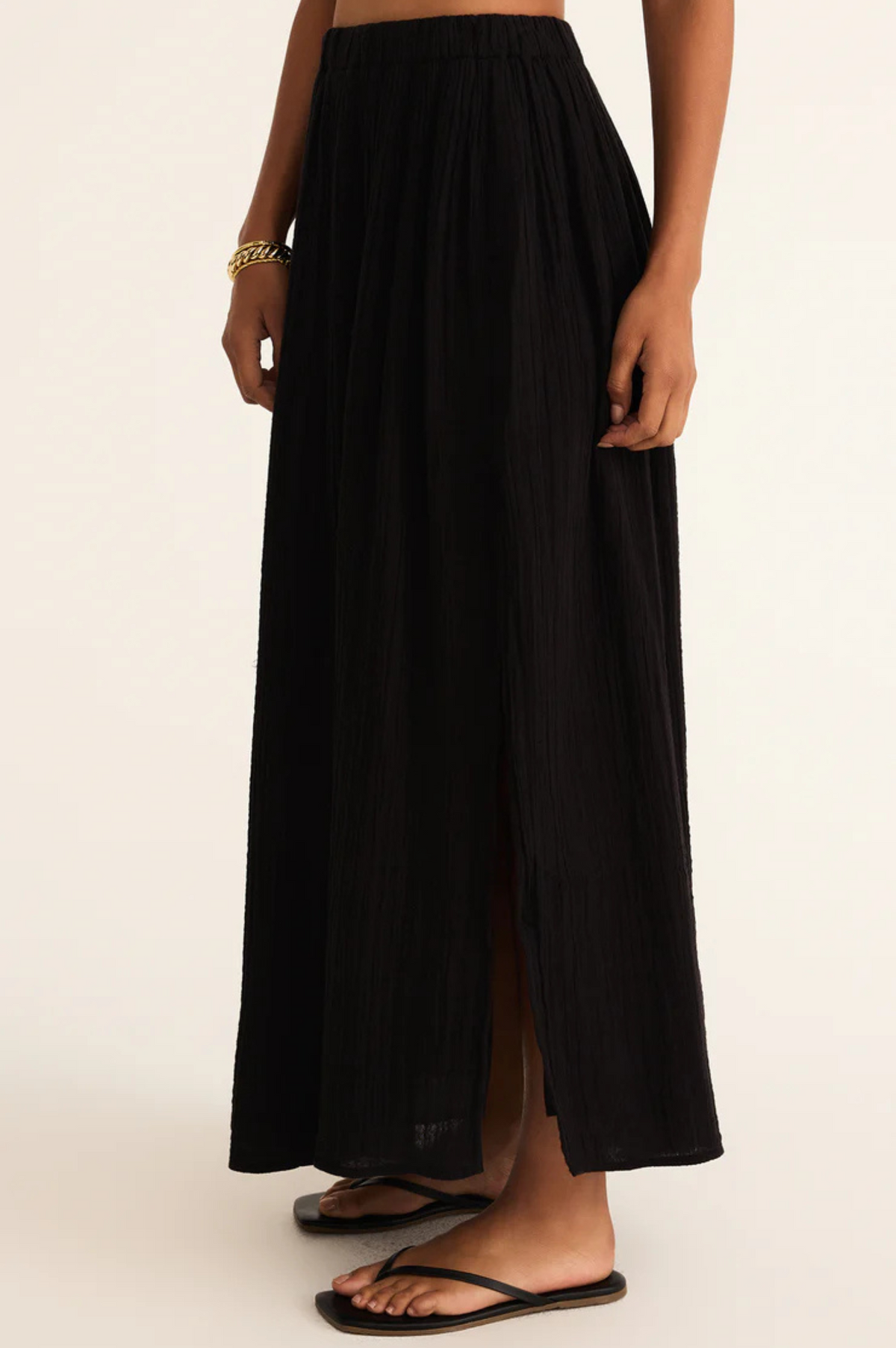 Reina Airy Gauze Midi Skirt