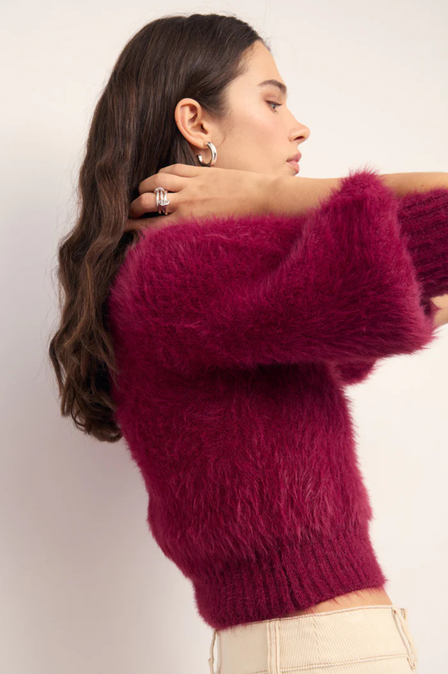 Alva Fluffy Cropped Sweater