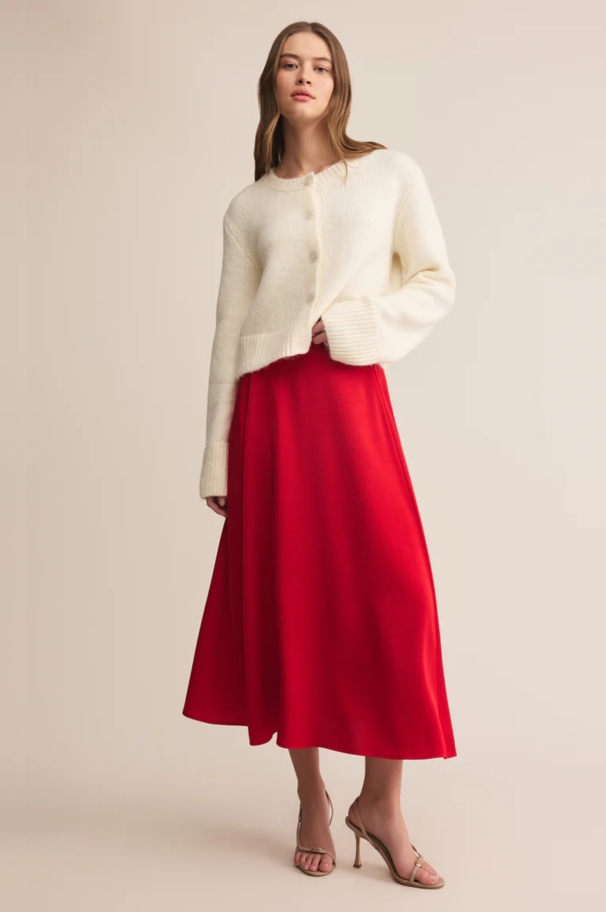 Northpointe Satin Midi Skirt