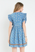 Miranda Paisley Print Ruffle Sleeve Mini Dress
