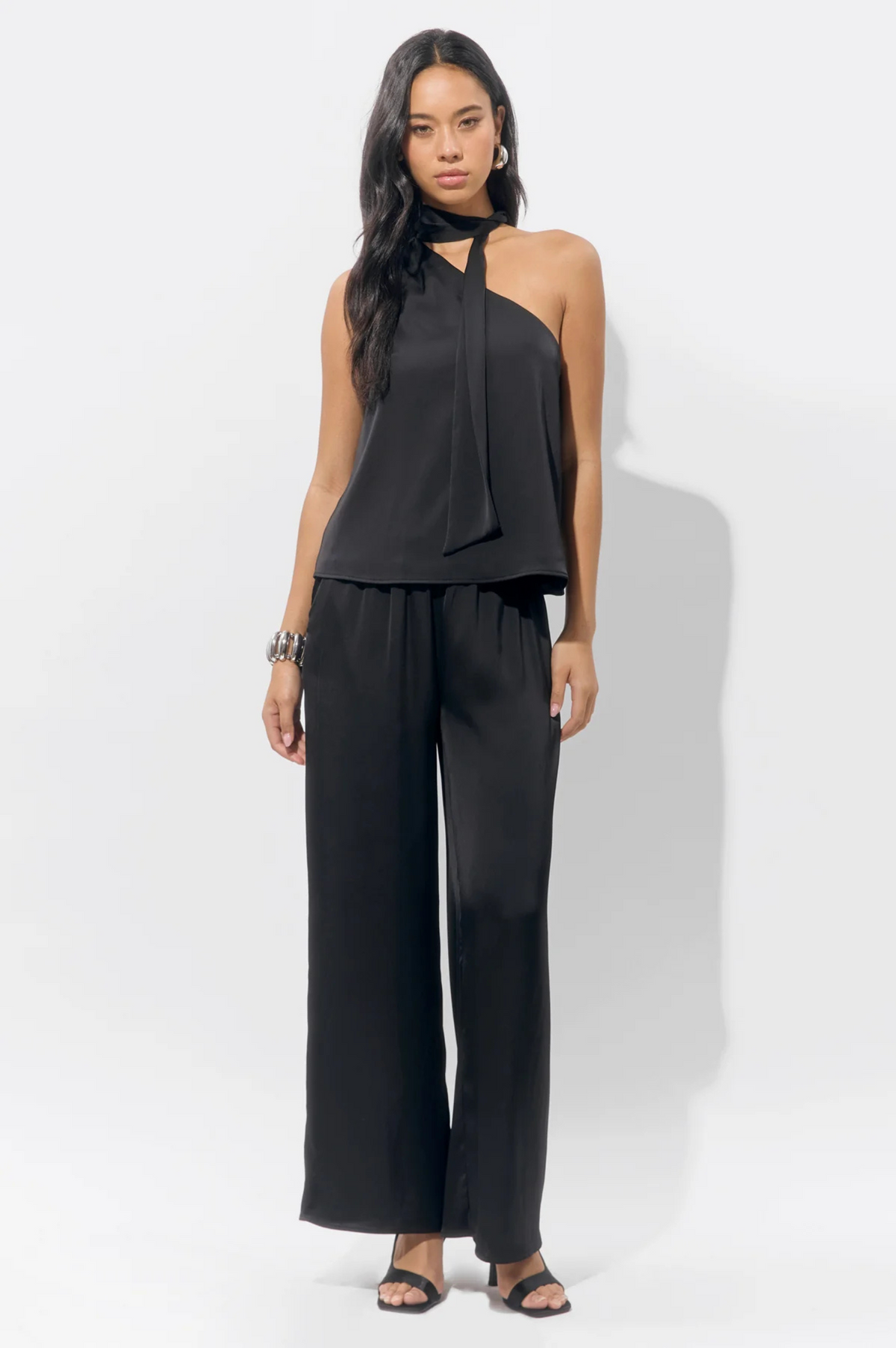 Lisette Scarf One Shoulder Top